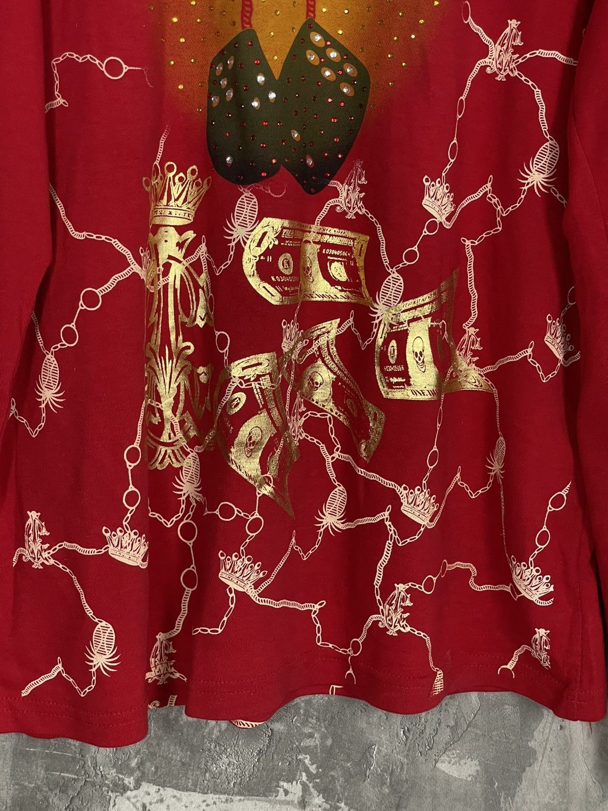 Ed Hardy × Vintage Vintage 00s Christian Audigier Printed Long sleeve T shirt Size XXL / US 16-18 / IT 52-54 - 8 Thumbnail