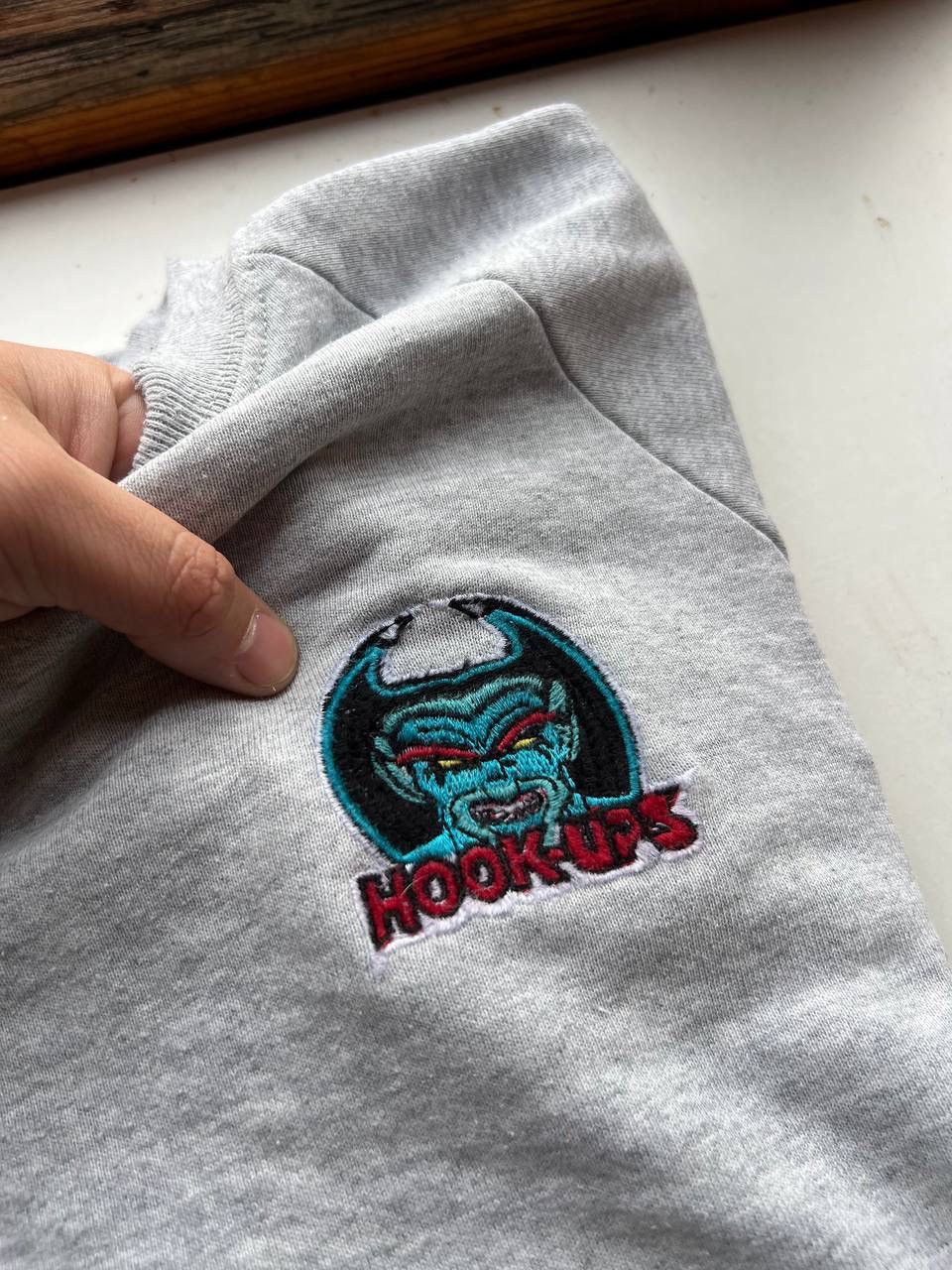 Hook-Ups Vintage 90s Hook Ups Sweatshirt Hook Ups logo Demon Crewneck Size US L / EU 52-54 / 3 - 2 Thumbnail