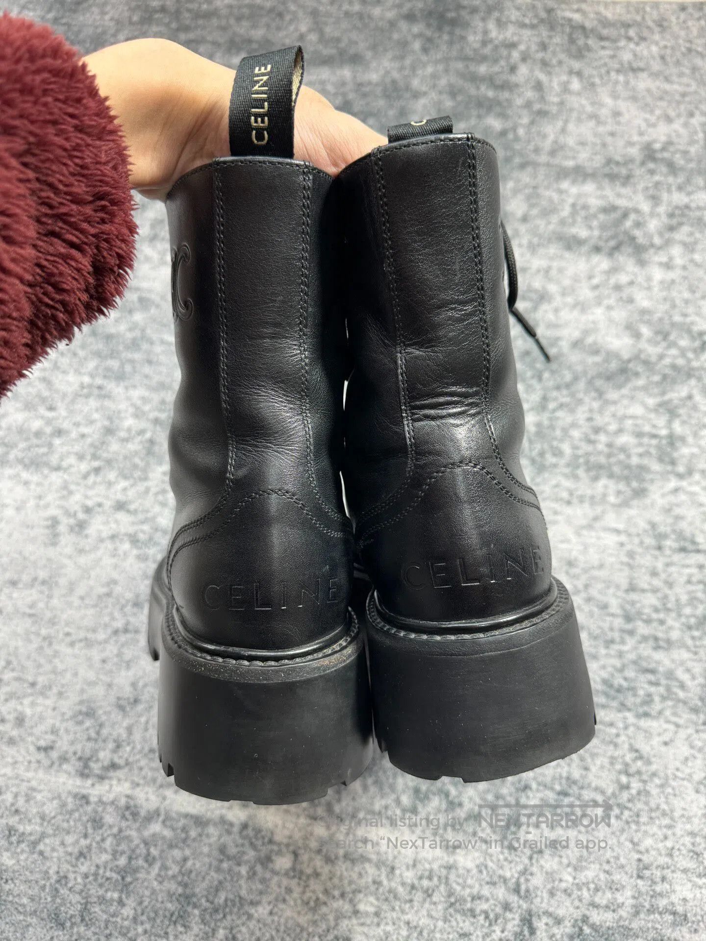 Celine CELINE New Arrival Studded Logo Women's Boots| Size US 5.5 / IT 35.5 - 5 Thumbnail