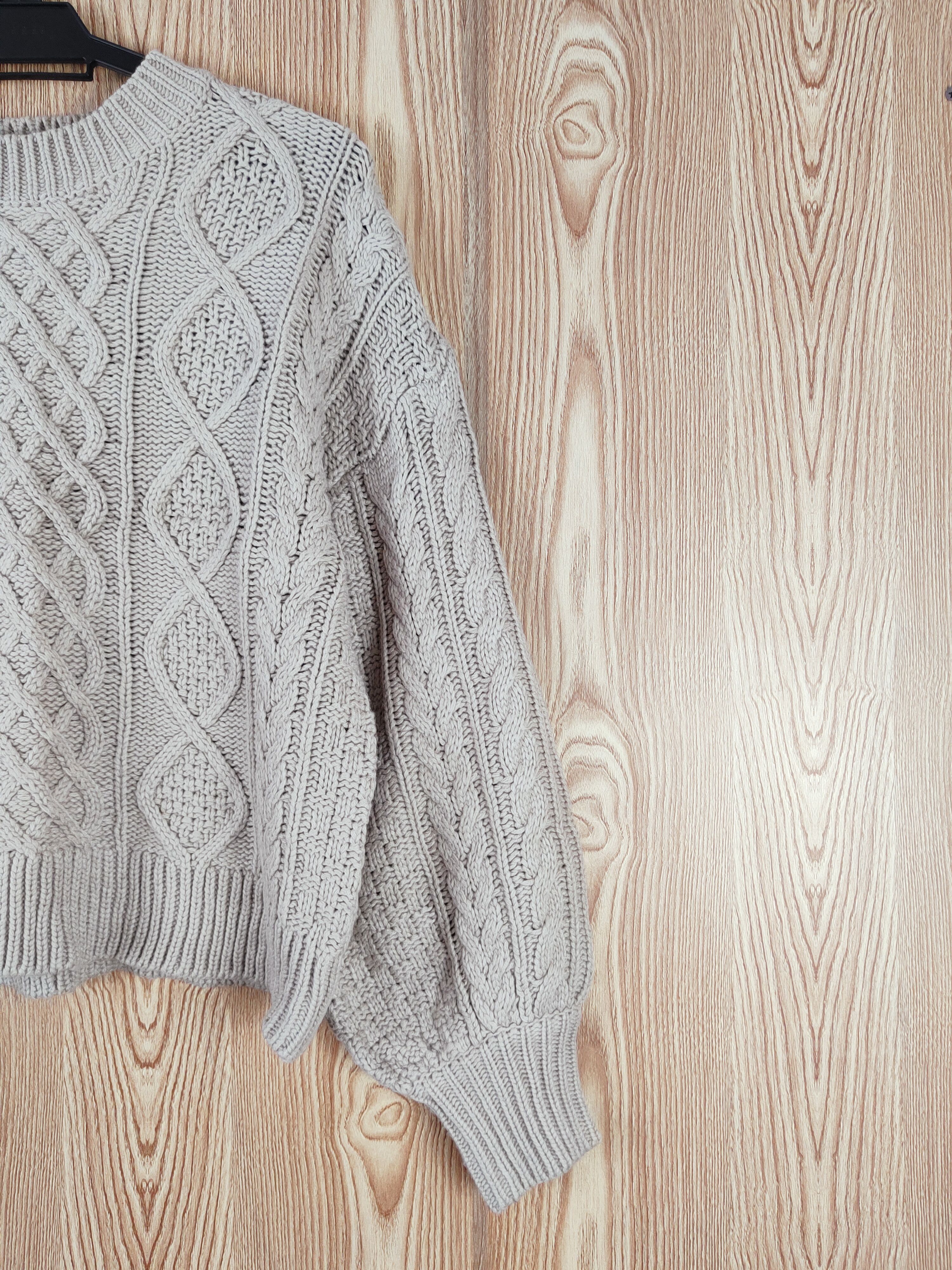 Aran Isles Knitwear Lowrys Farm Beige cable Knitwear Sweatshirts #W732 Size M / US 6-8 / IT 42-44 - 5 Thumbnail