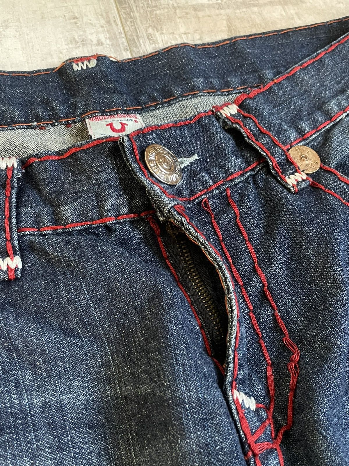 True Religion Vintage Y2K True Religion Super T Denim Jeans 00’s RARE Size US 33 - 9 Thumbnail