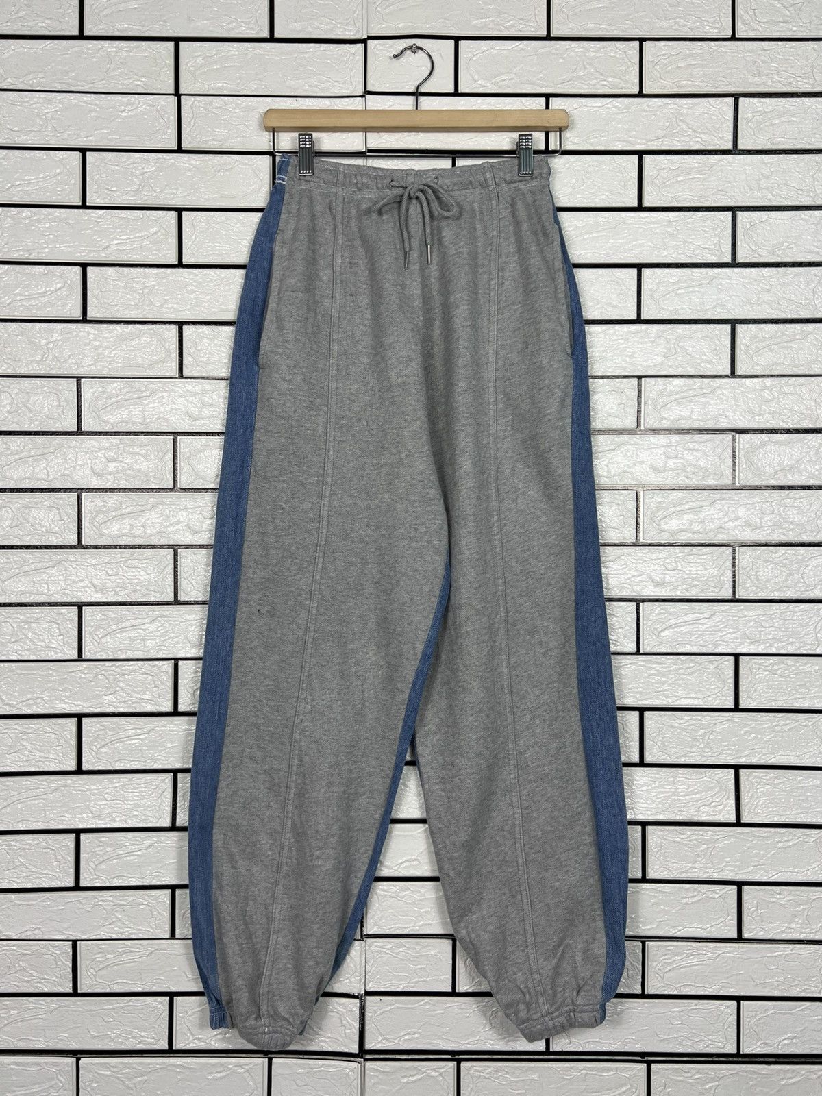 Japanese Brand SLOW RECORD HOUSE Asura Denim Sweat Pants #4214-C192 Size US 26 / EU 42 - 1 Thumbnail