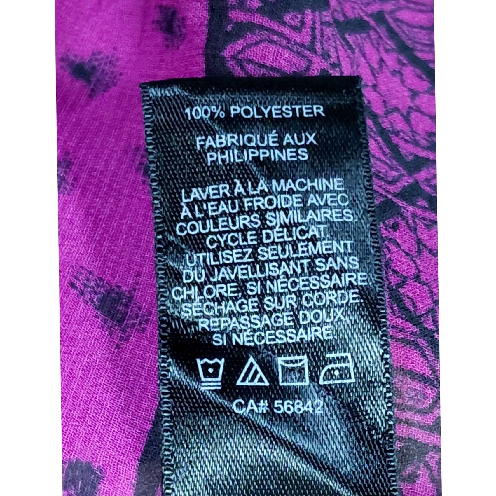 Express Express Kimono Cardigan Purple Geometric 3/4 Sleeve Size M Sheer Size M / US 6-8 / IT 42-44 - 4 Thumbnail