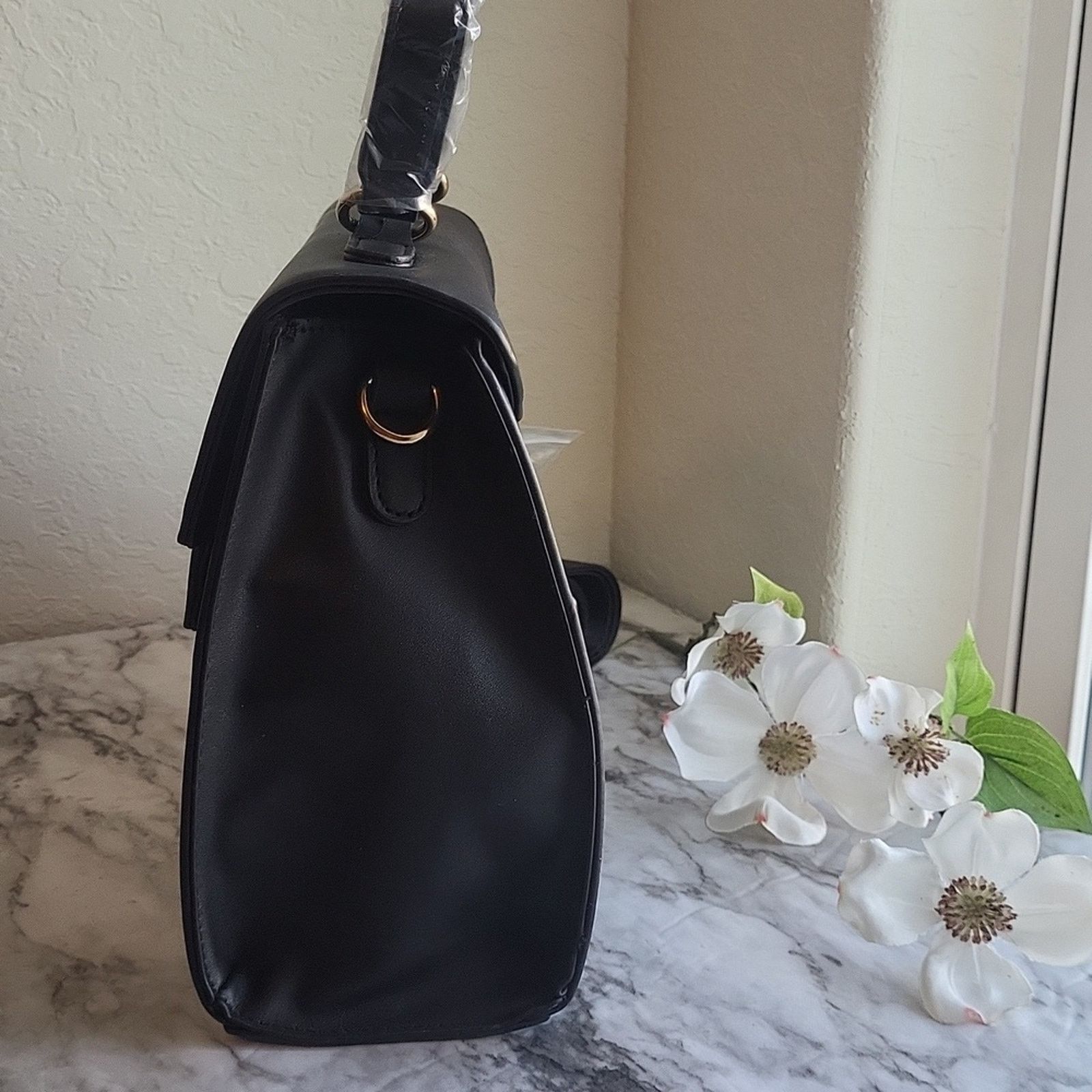 Valentino Valentino Orlandi Black Vegan Leather Handbag Size ONE SIZE - 9 Thumbnail