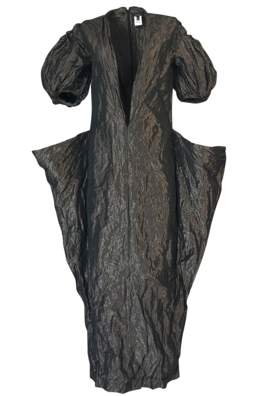Krizia × Vintage Krizia 1982 Deep Plunging Taffeta Gown Size M / US 6-8 / IT 42-44 - 1 Thumbnail