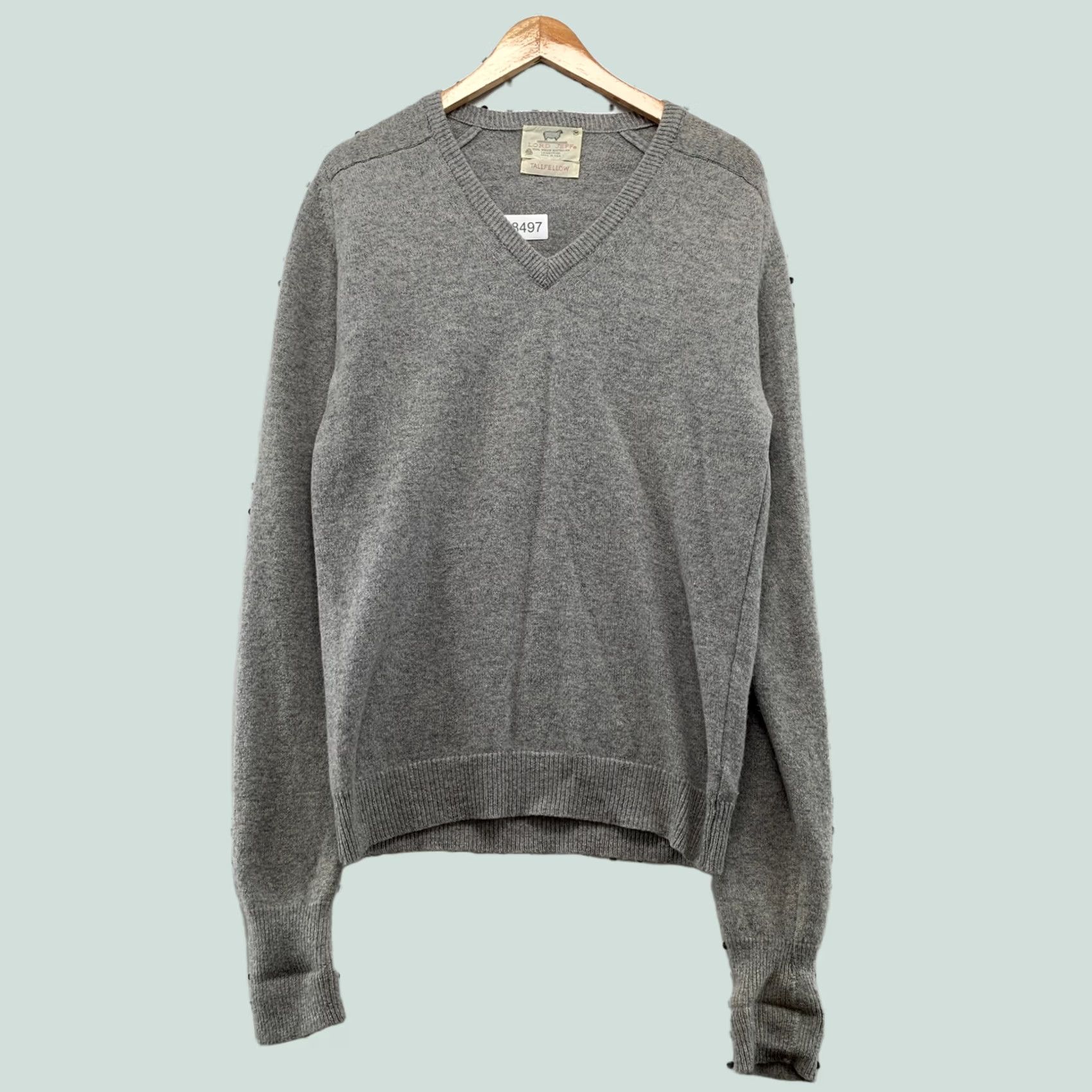 Vintage Vintage Lord Jeff Sweater Mens Medium Gray 80s Tallfellow Lambswool Pullover Size US M / EU 48-50 / 2 - 1 Thumbnail