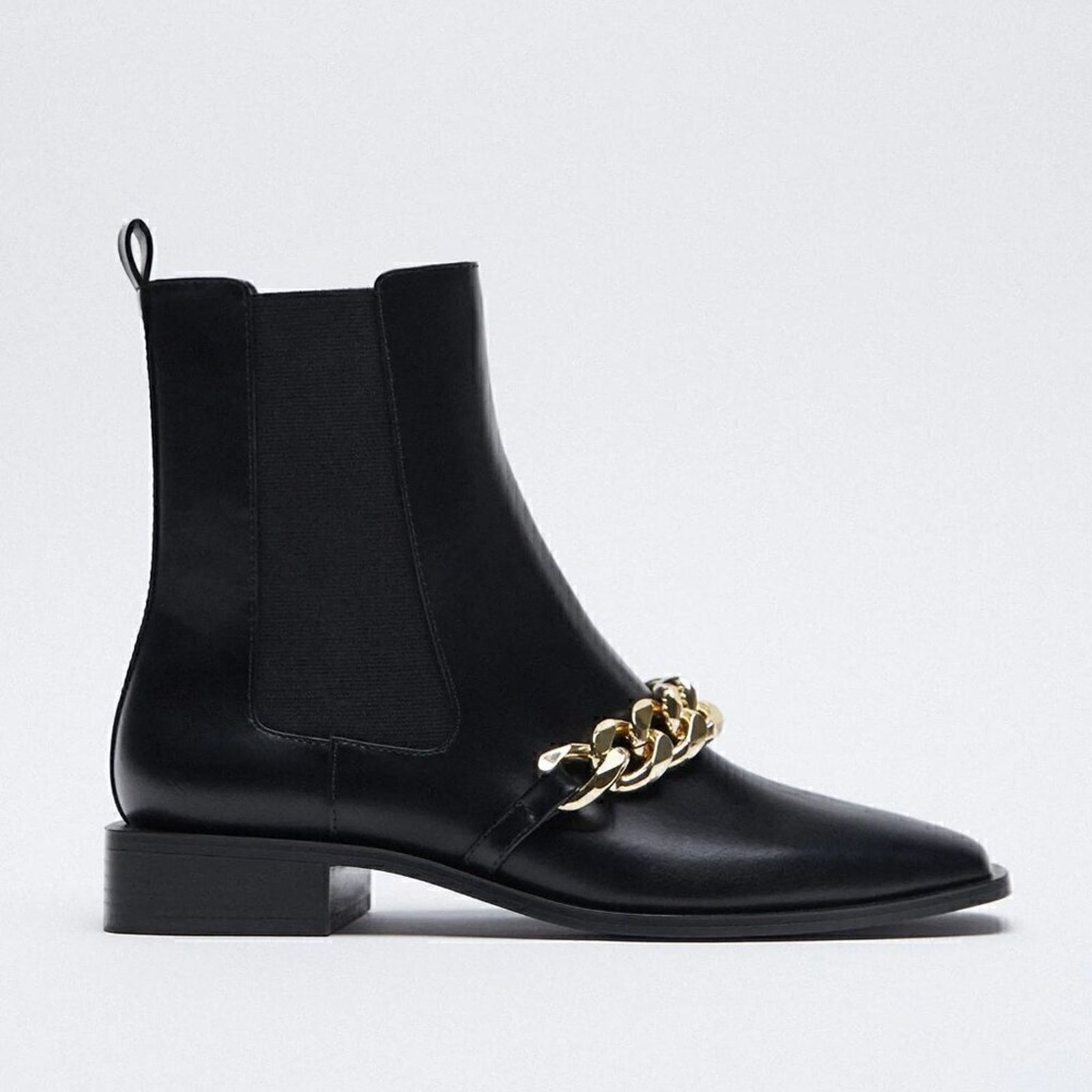 Zara ZARA Black US 8 Square Toe Boots NWT LAST ONE!!! Size US 8 / IT 38 - 19 Thumbnail