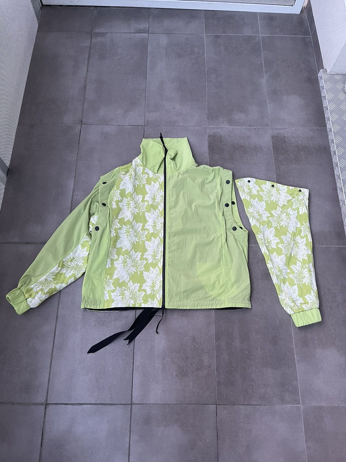 Japanese Brand !DS! AW22 Zsigmond Kassa Acid Green Jacket Coat Size US M / EU 48-50 / 2 - 10 Thumbnail