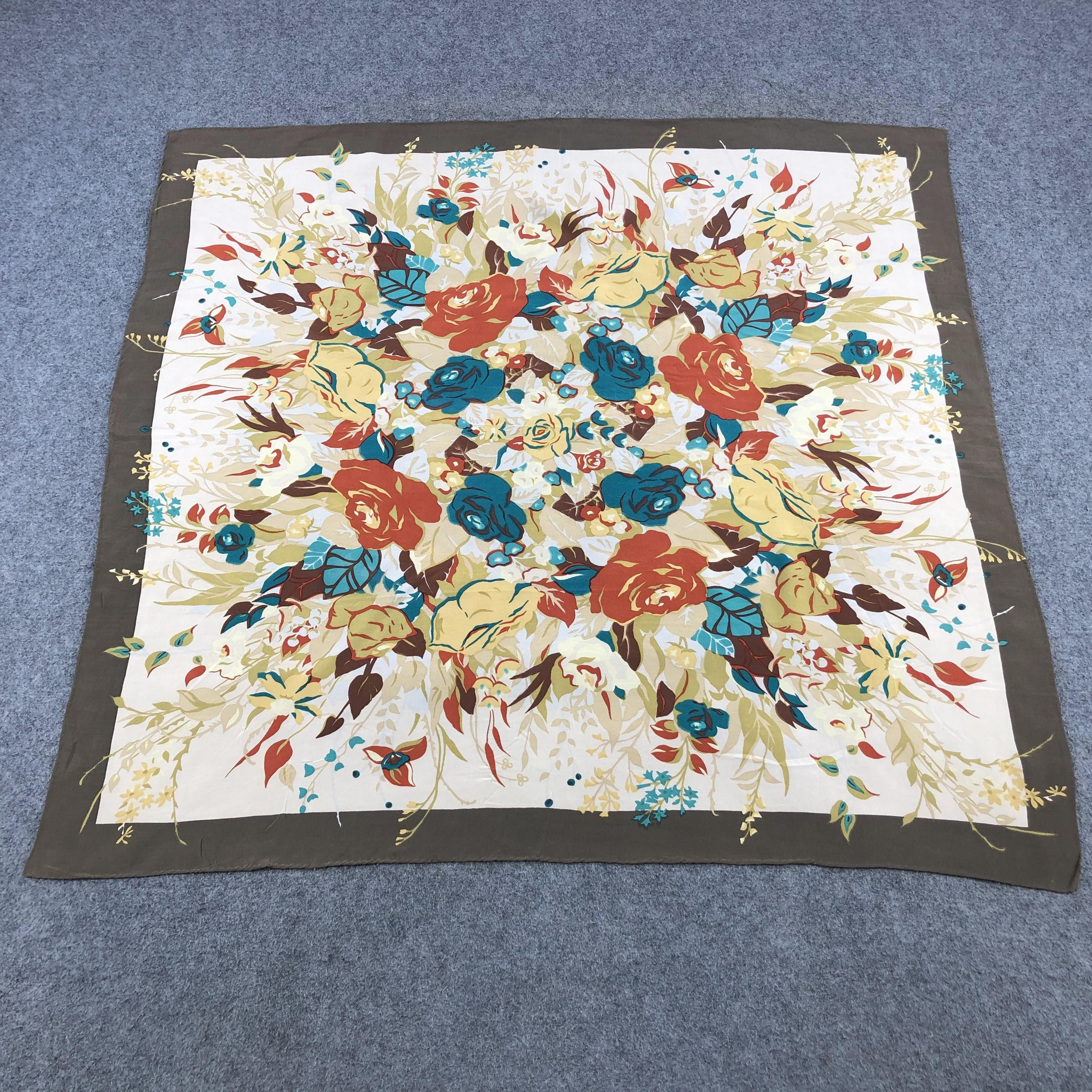 Vintage Vintage Luxury Floral Silk Scarf M365 Size ONE SIZE - 2 Thumbnail