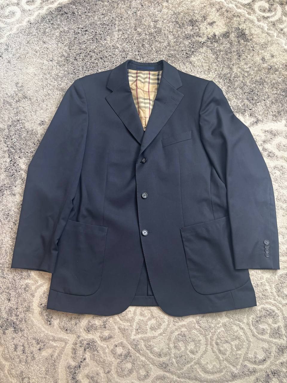 Burberry Burberry London Navy Blazer Super 100’s Wool Size 50 Size 40R - 3 Thumbnail