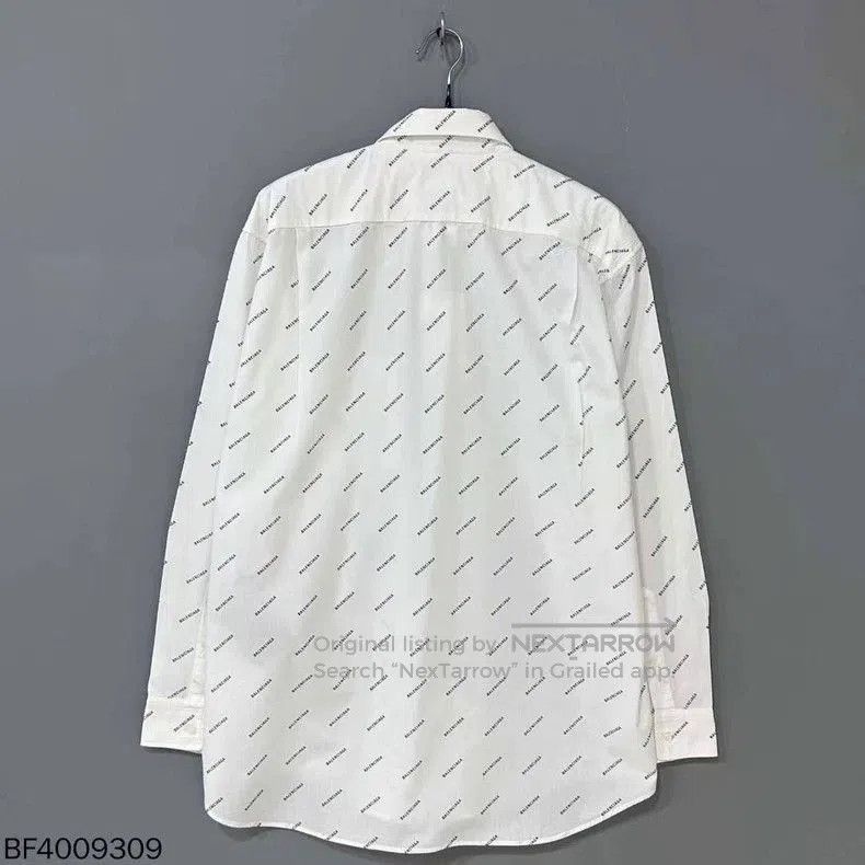 Balenciaga Balenciaga Logo Print Button Up Shirt. Size US XS / EU 42 / 0 - 3 Thumbnail