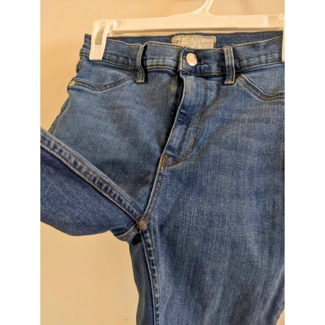 Free People Free People Blue Skinny Jeans Women’s 27 Long Mid Rise Stret Size 27" / US 4 / IT 40 - 6 Thumbnail