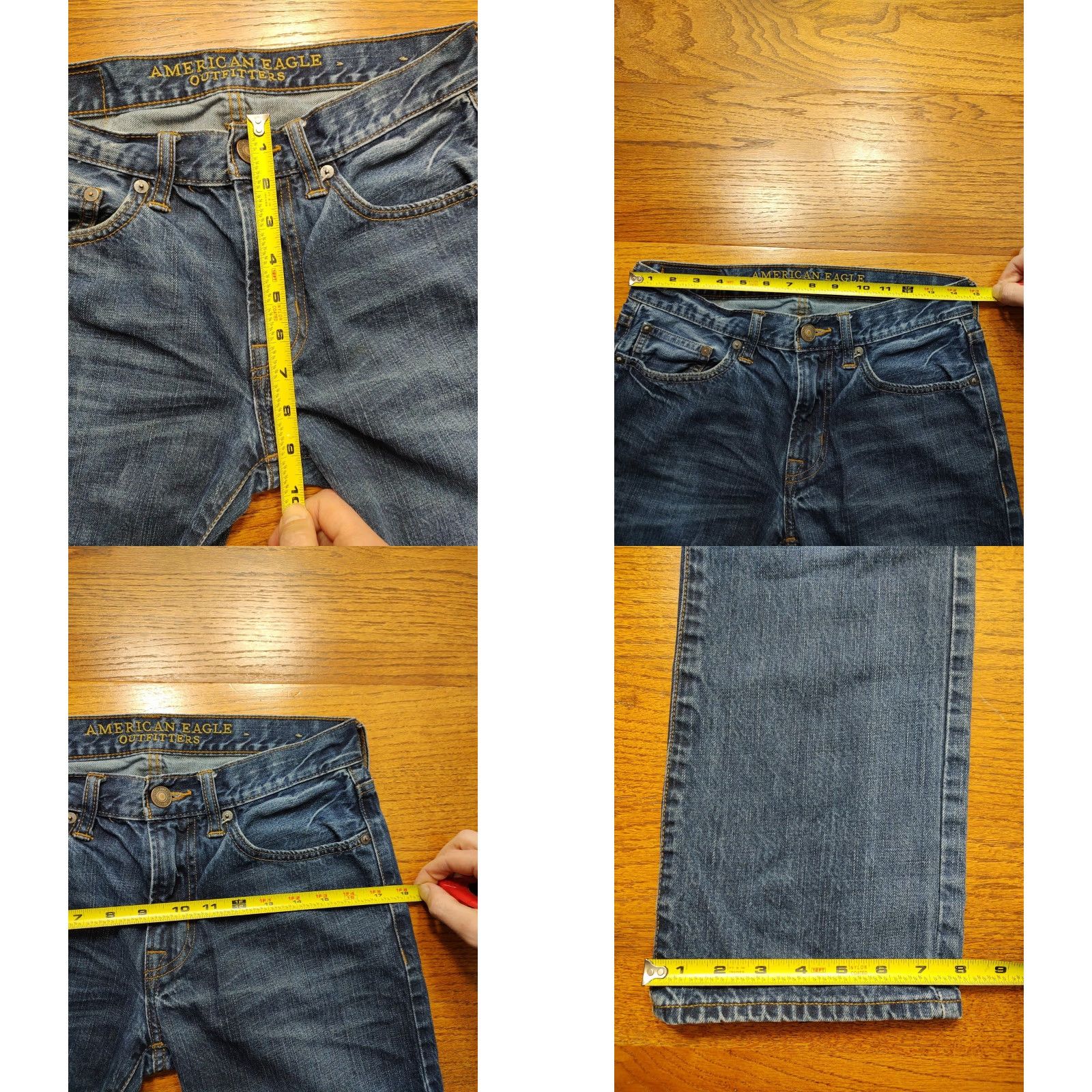 American Eagle Outfitters VINTAGE American Eagle Mens Jeans Straight 28x30 Old Style Denim Blue Size US 28 / EU 44 - 8 Thumbnail