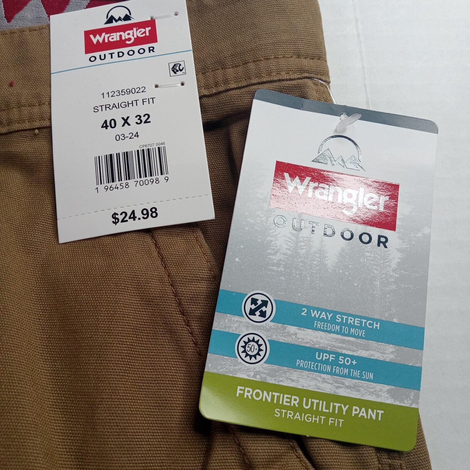 Wrangler Wrangler Outdoor Frontier Utility Pants Men's 40x32 Brown Size US 40 / EU 56 - 4 Thumbnail