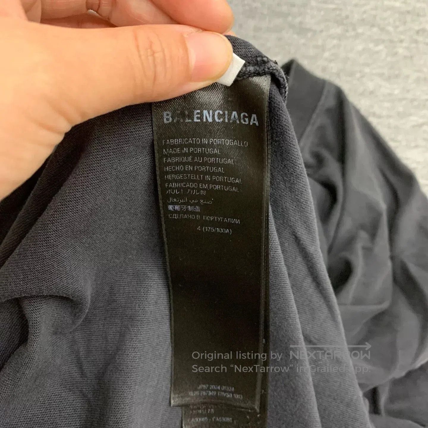 Balenciaga Balenciaga Black Distressed Logo T-Shirt. Size US XL / EU 56 / 4 - 5 Thumbnail
