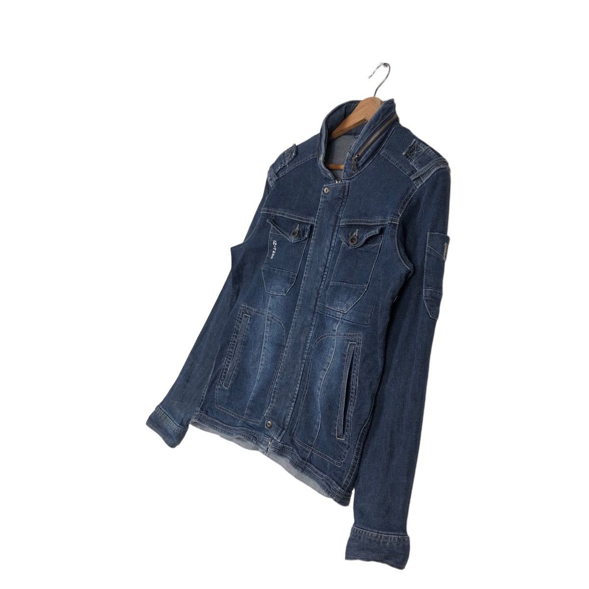 Japanese Brand 🔥Vintage Denim Biker Jacket I’z Frontier Japan Made Size US M / EU 48-50 / 2 - 2 Thumbnail