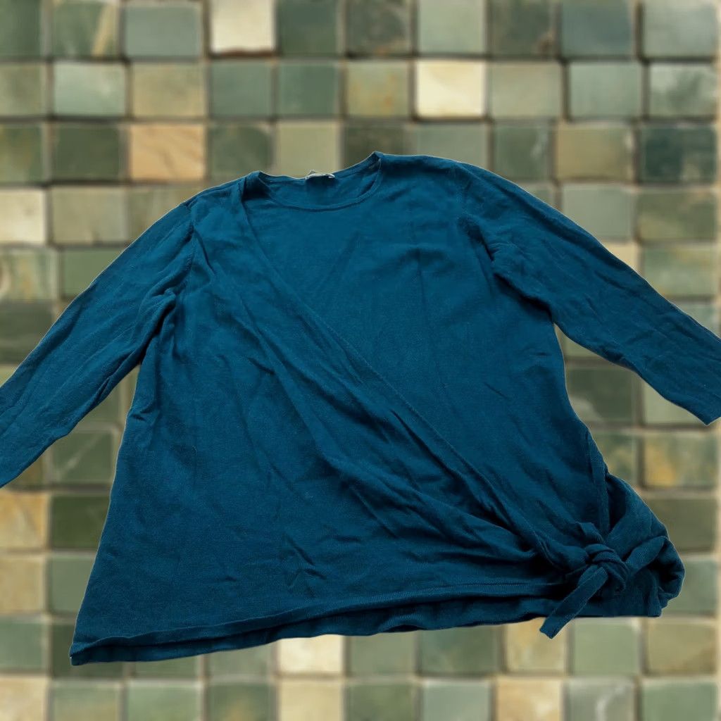 J. Jill J.Jill Sweater Shirt Pullover Women's V-Neck Teal Green Small Regular Size S Casual - Wool Blend? Size S / US 4 / IT 40 - 1 Thumbnail