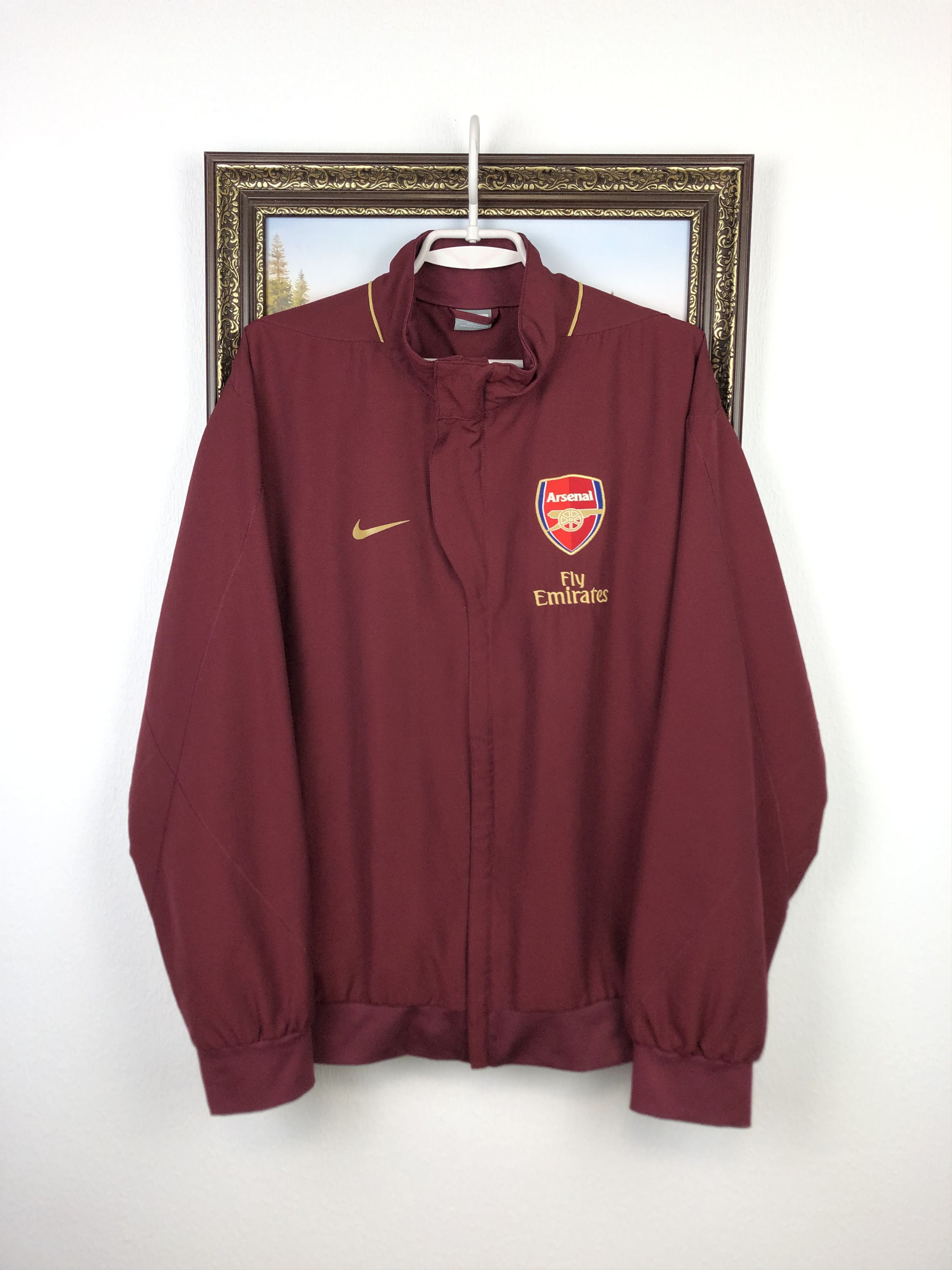 Vintage Nike Arsenal Highbury Football Jacket Soccer Track