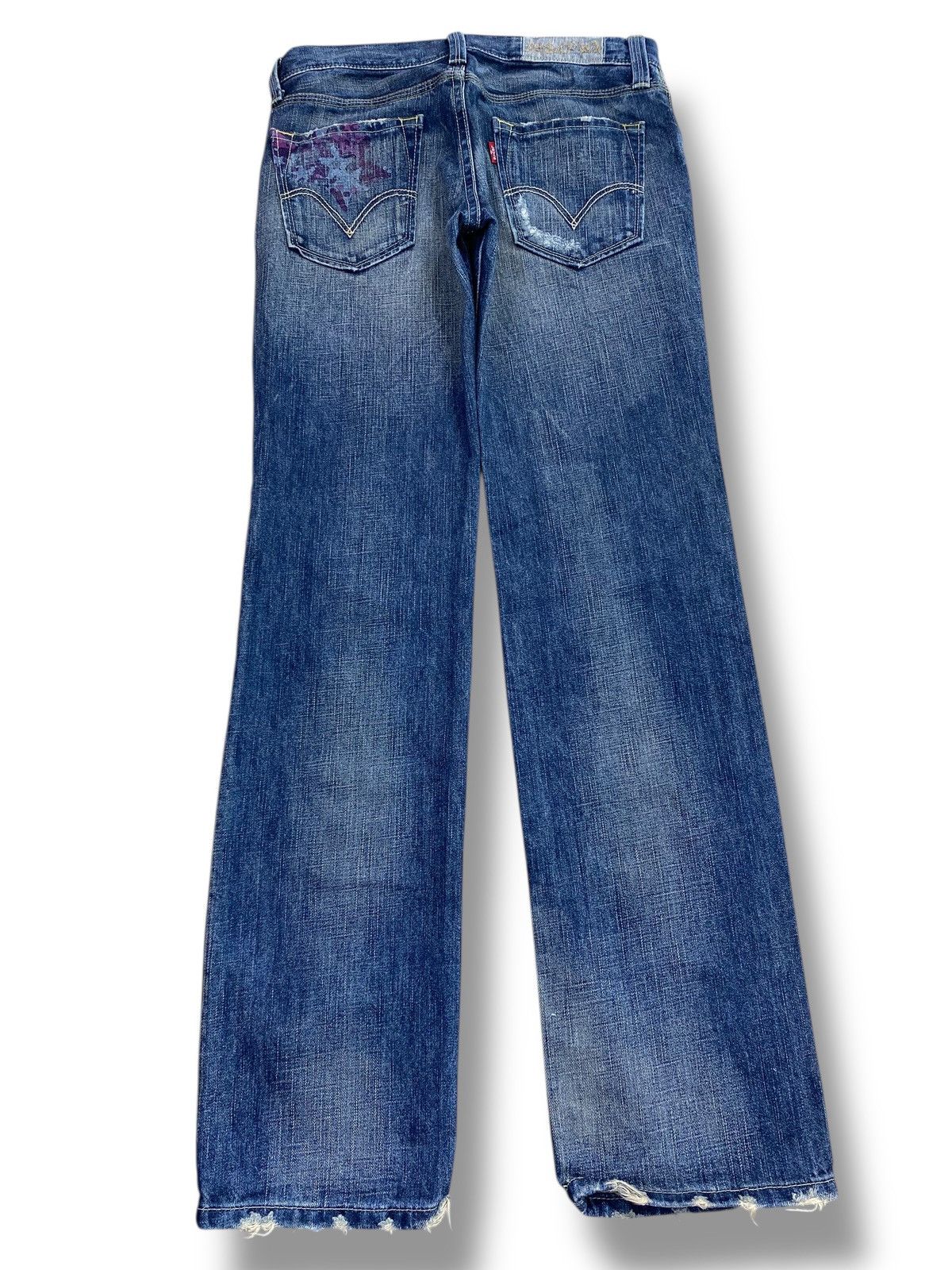 Levi's Vintage Levi’s Faded Blue Wash Style Ripped Jeans Size US 28 / EU 44 - 3 Thumbnail