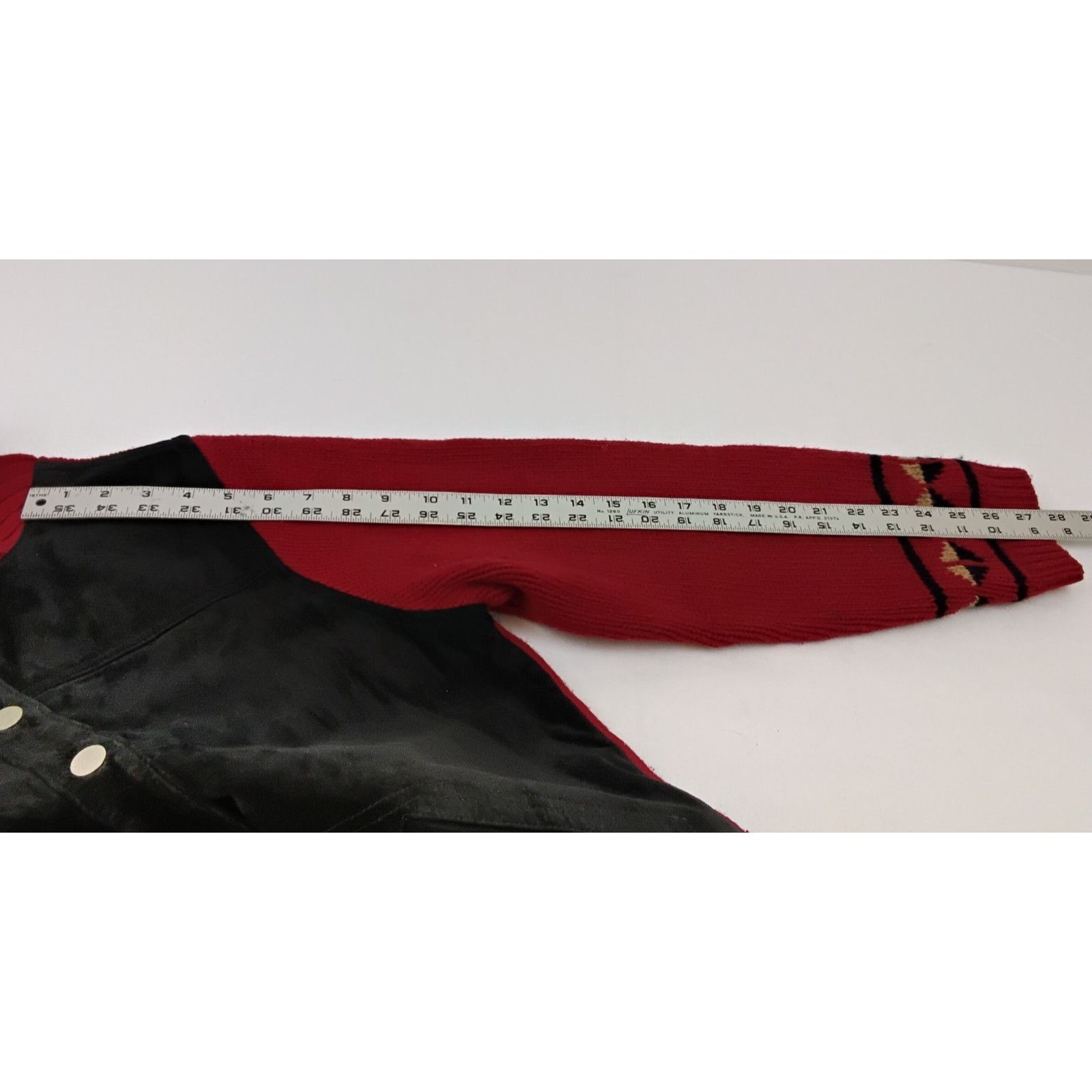 Pendleton Pendleton Lambswool Sweater Women's L Red w/ Black Leather Size L / US 10 / IT 46 - 12 Thumbnail