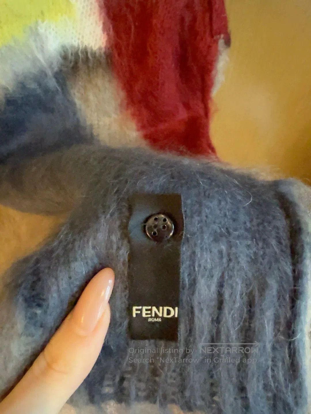 Fendi Fendi Multicolor Geometric Pattern Sweater. Size US L / EU 52-54 / 3 - 3 Thumbnail