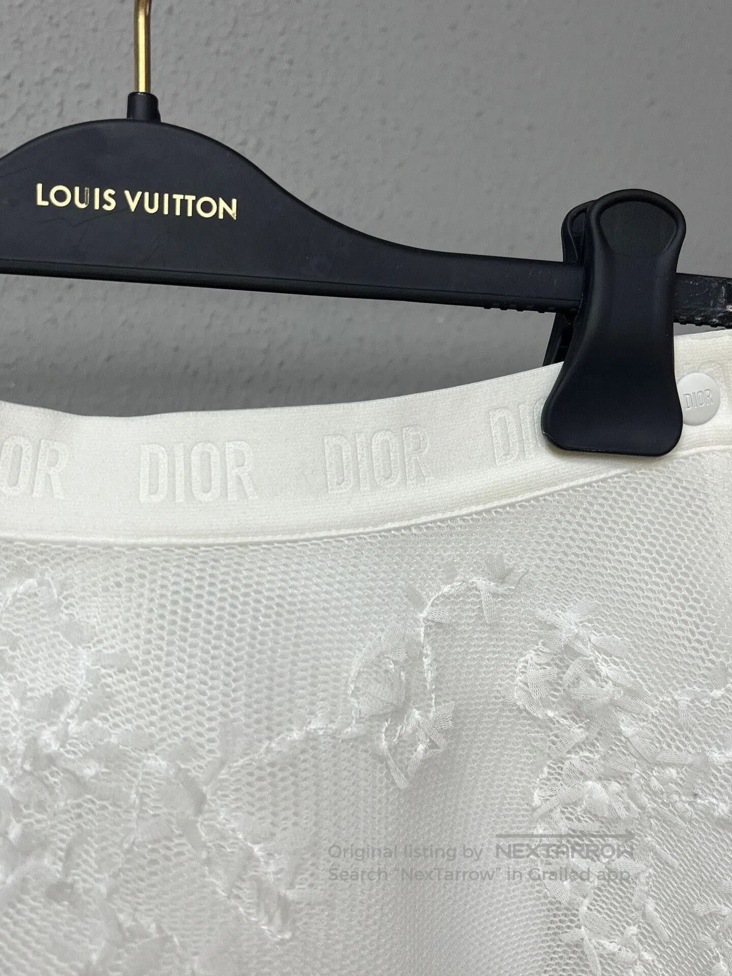 Dior Dior White Lace Midi Skirt. Size XL / US 12-14 / IT 48-50 - 2 Thumbnail