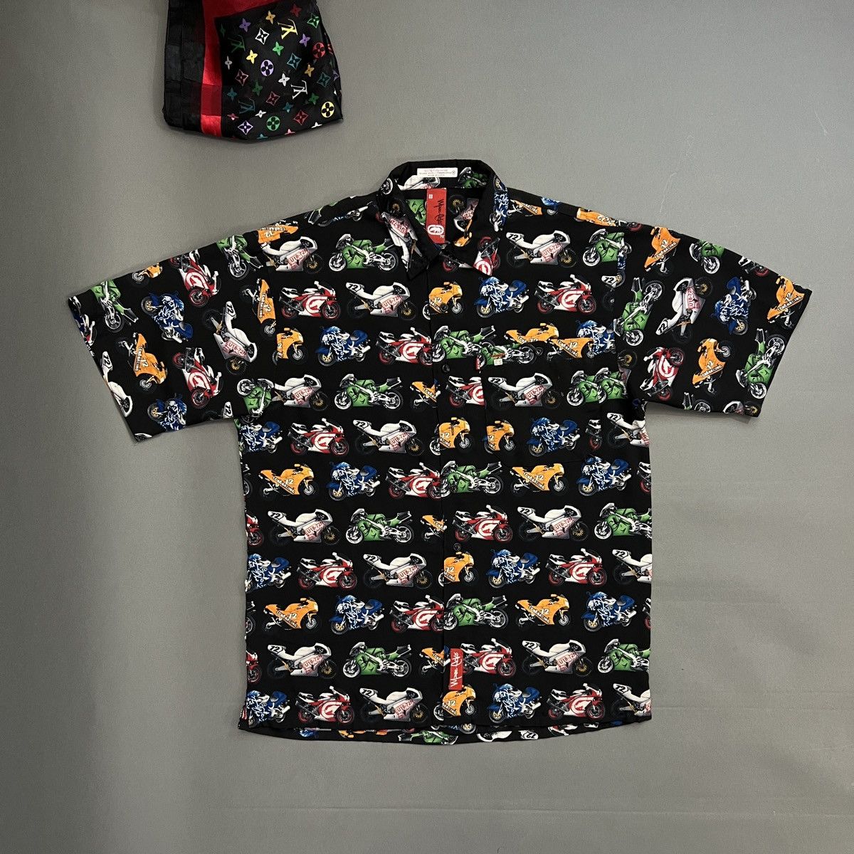 Ecko Unltd. MARC ECKO Moto Racing Button Up Short Sleeve Club Shirt Size US M / EU 48-50 / 2 - 2 Thumbnail