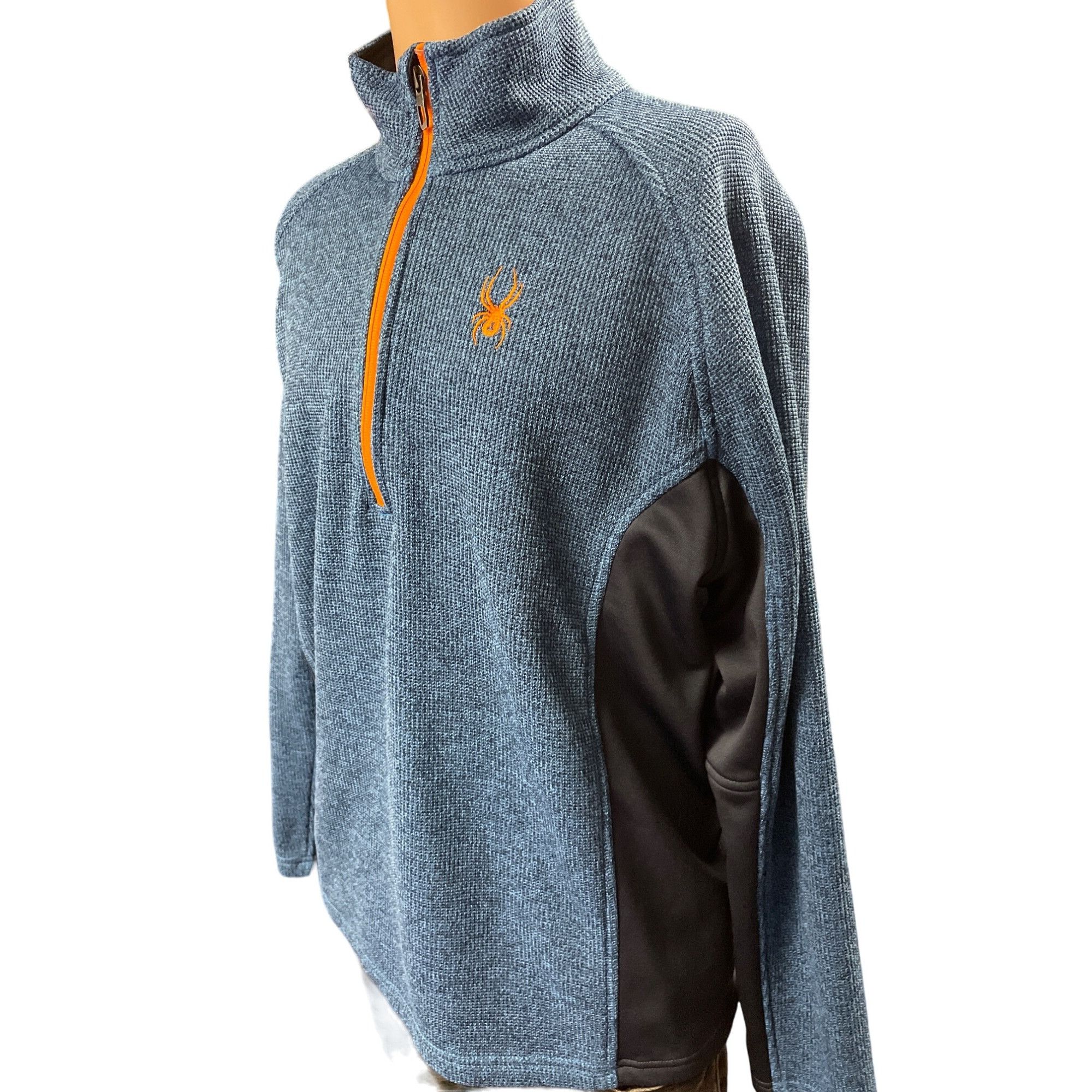 Spyder Spyder Men's Blue/Orange Half Zipper Pullover Sweater Size L Size US L / EU 52-54 / 3 - 2 Thumbnail