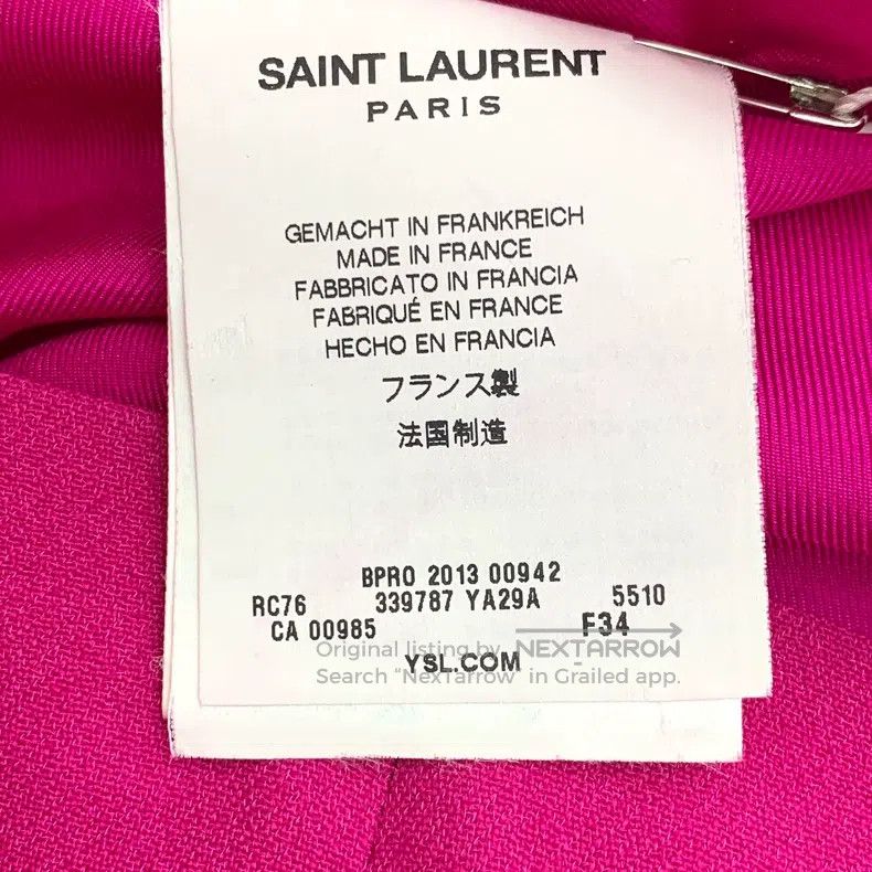 Saint Laurent Paris Saint Laurent Paris Pink Mulberry Silk Crew Neck Sleeveles Size XXS / US 00 / IT 34 - 6 Thumbnail