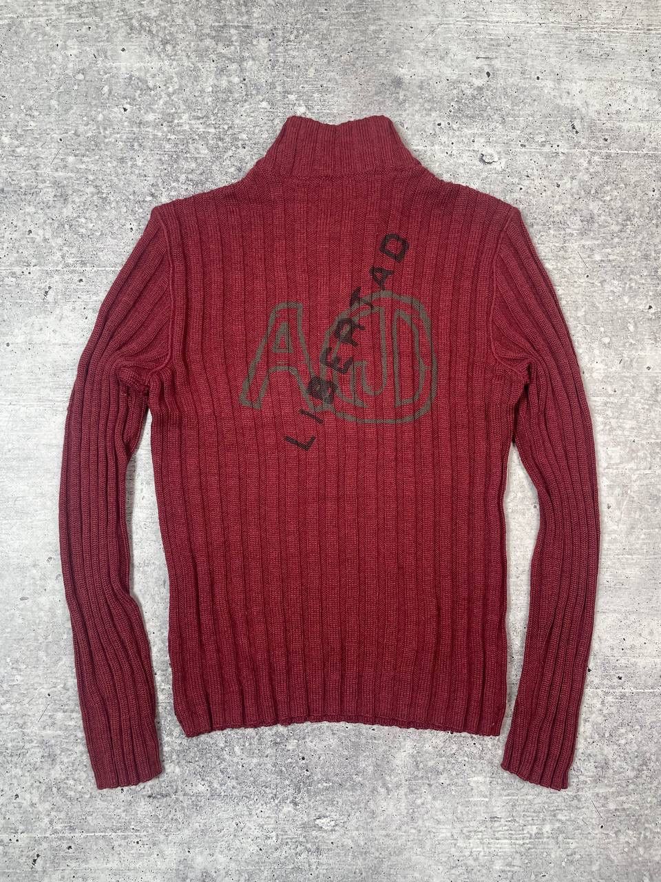 Armani Vintage Armani Jeans Half Zip Knitted Wool Sweater Y2K Size US M / EU 48-50 / 2 - 4 Thumbnail