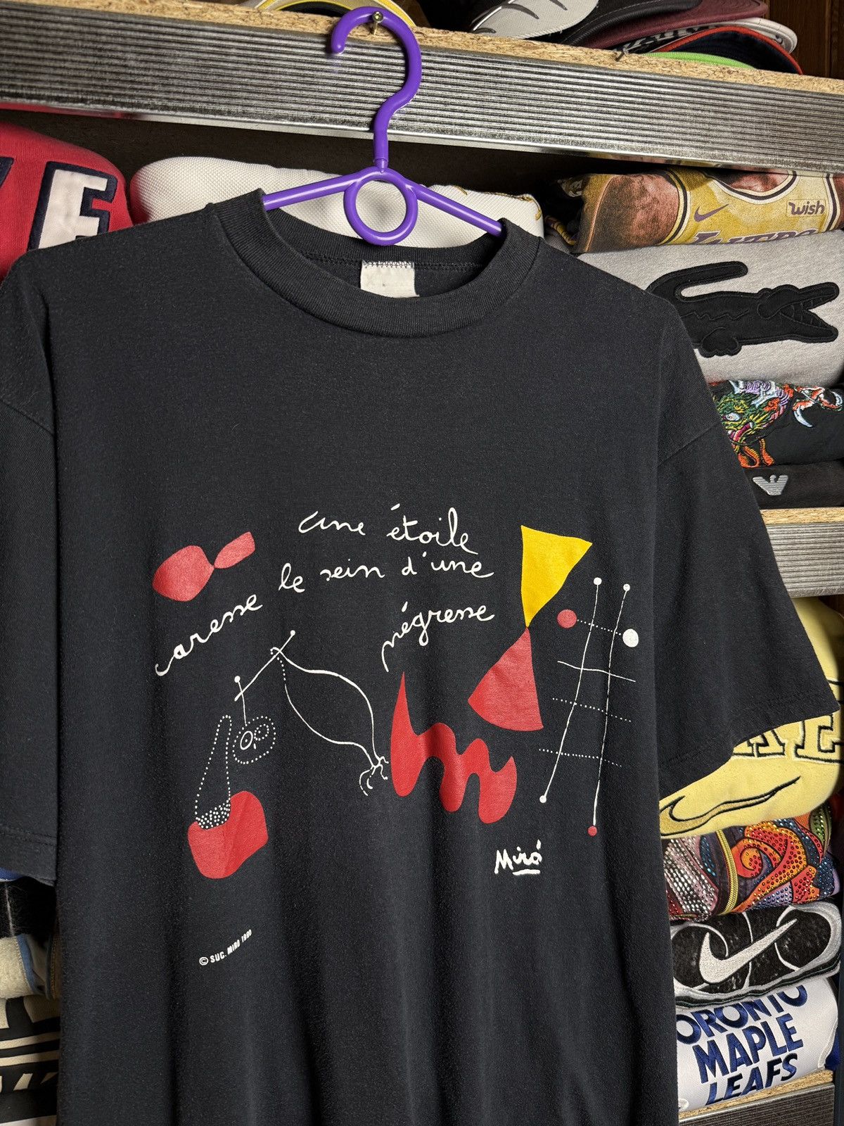 Vintage Joan Miro painting art tee t shirt vintage Size US XL / EU 56 / 4 - 3 Thumbnail