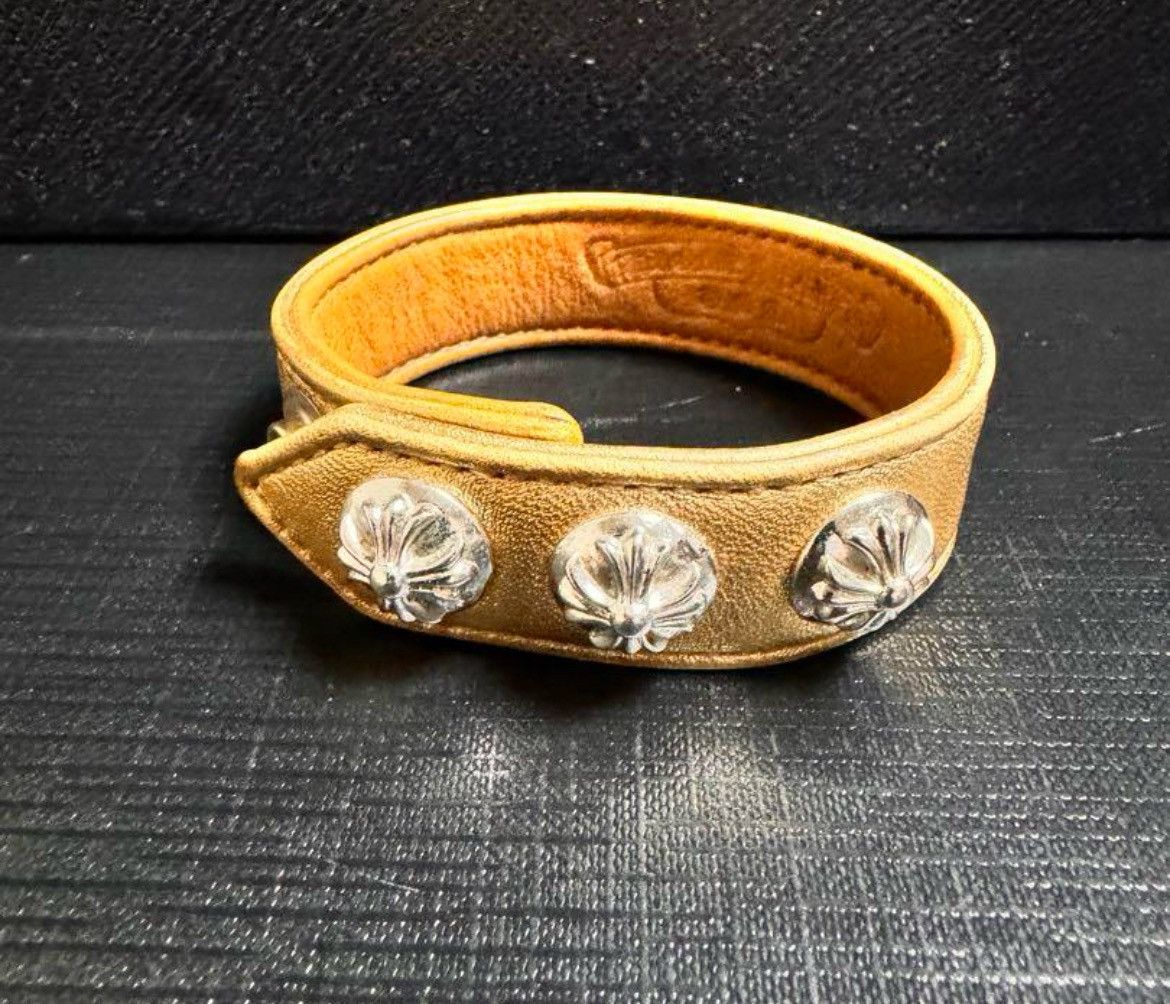 Chrome Hearts Chrome Hearts cross gold leather bracelet Size ONE SIZE - 7 Thumbnail