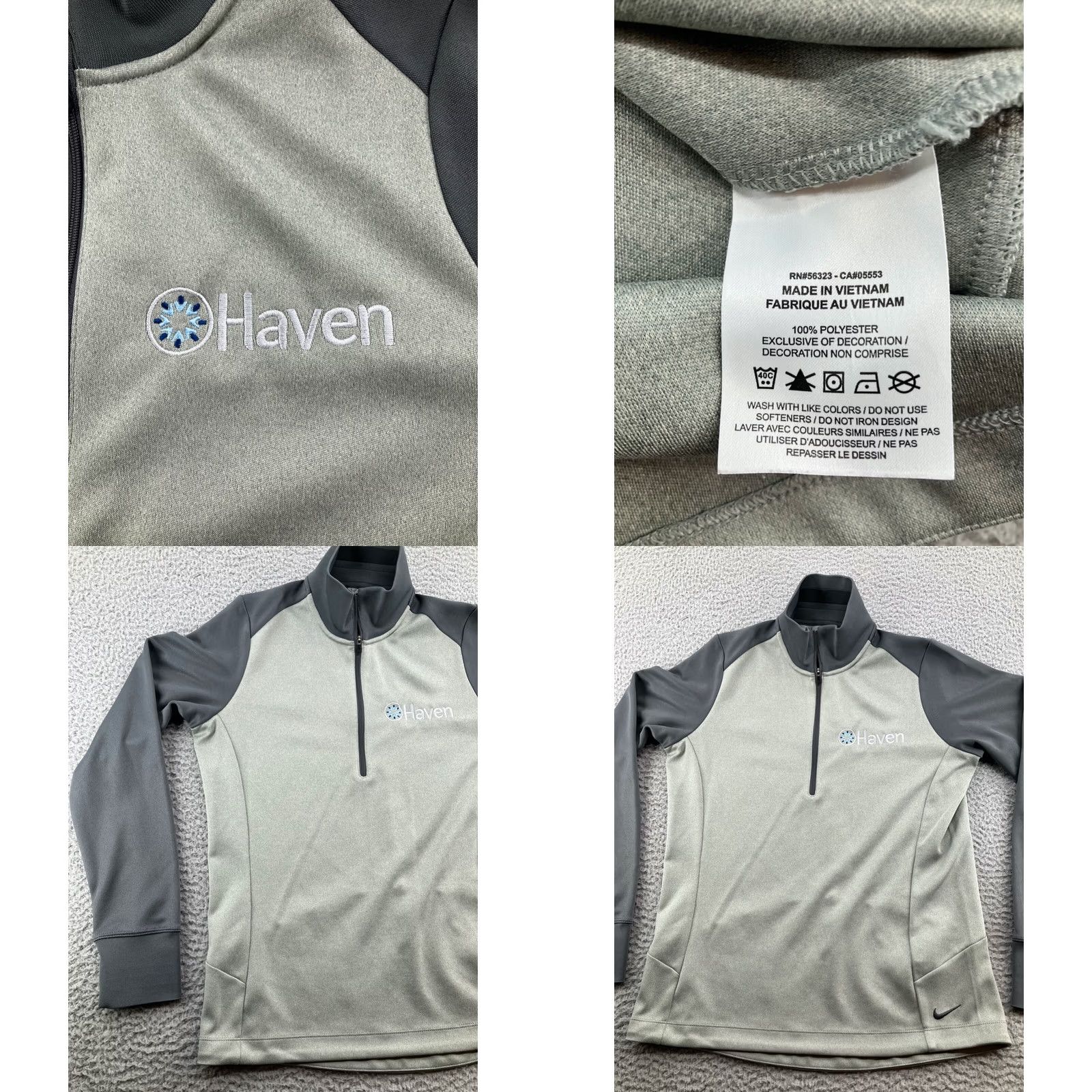 Nike Nike Sweatshirt Womens Large Gray Quarter Zip Mock Neck Pullover Jacket Dri-FIT Activewear Sports 1/4 Zip Mens Womens Girls Boys Size L / US 10 / IT 46 - 8 Thumbnail