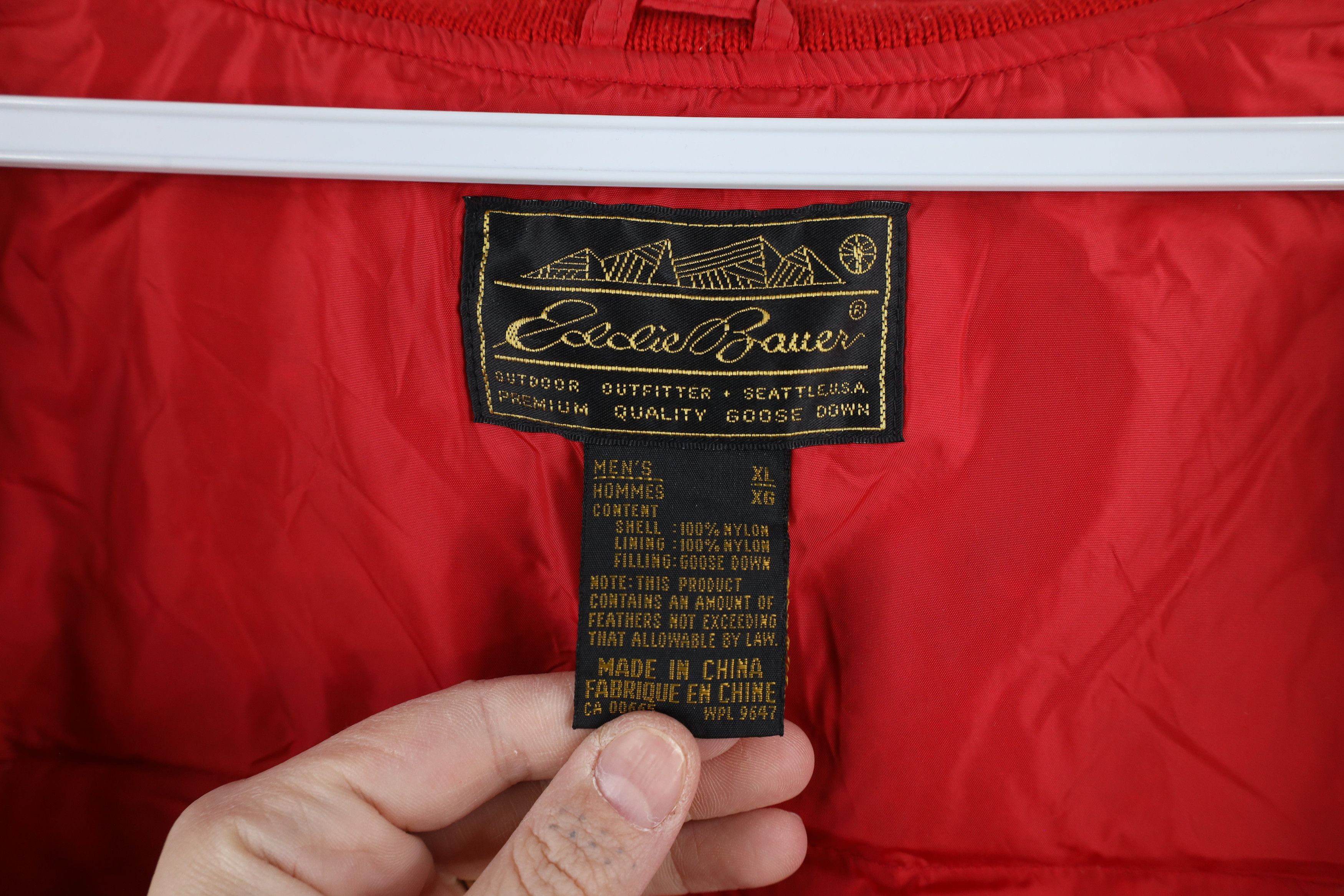Eddie Bauer × Vintage Vintage 90s Eddie Bauer Goose Down Puffer Vest Jacket Red Size US XL / EU 56 / 4 - 9 Thumbnail