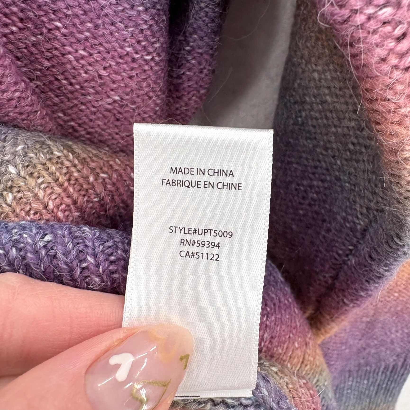 Vintage Beach lunch lounge Sweater Womens Small Twilight Space Dye Mock Neck Pullover Size S / US 4 / IT 40 - 6 Thumbnail
