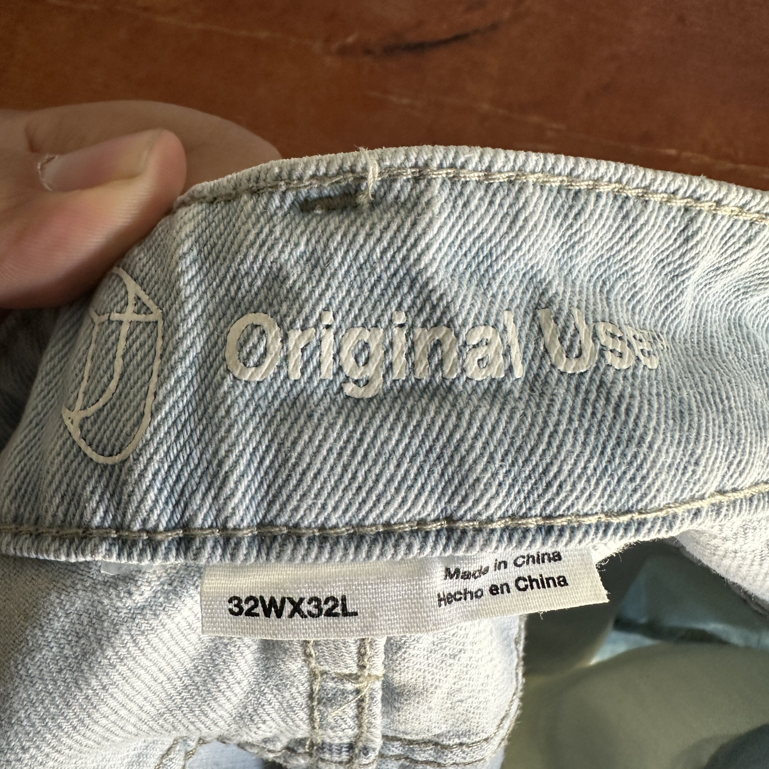 Other Original Use Cloud Wash Straight Jeans Mens Denim Bleach Size US 32 / EU 48 - 9 Thumbnail