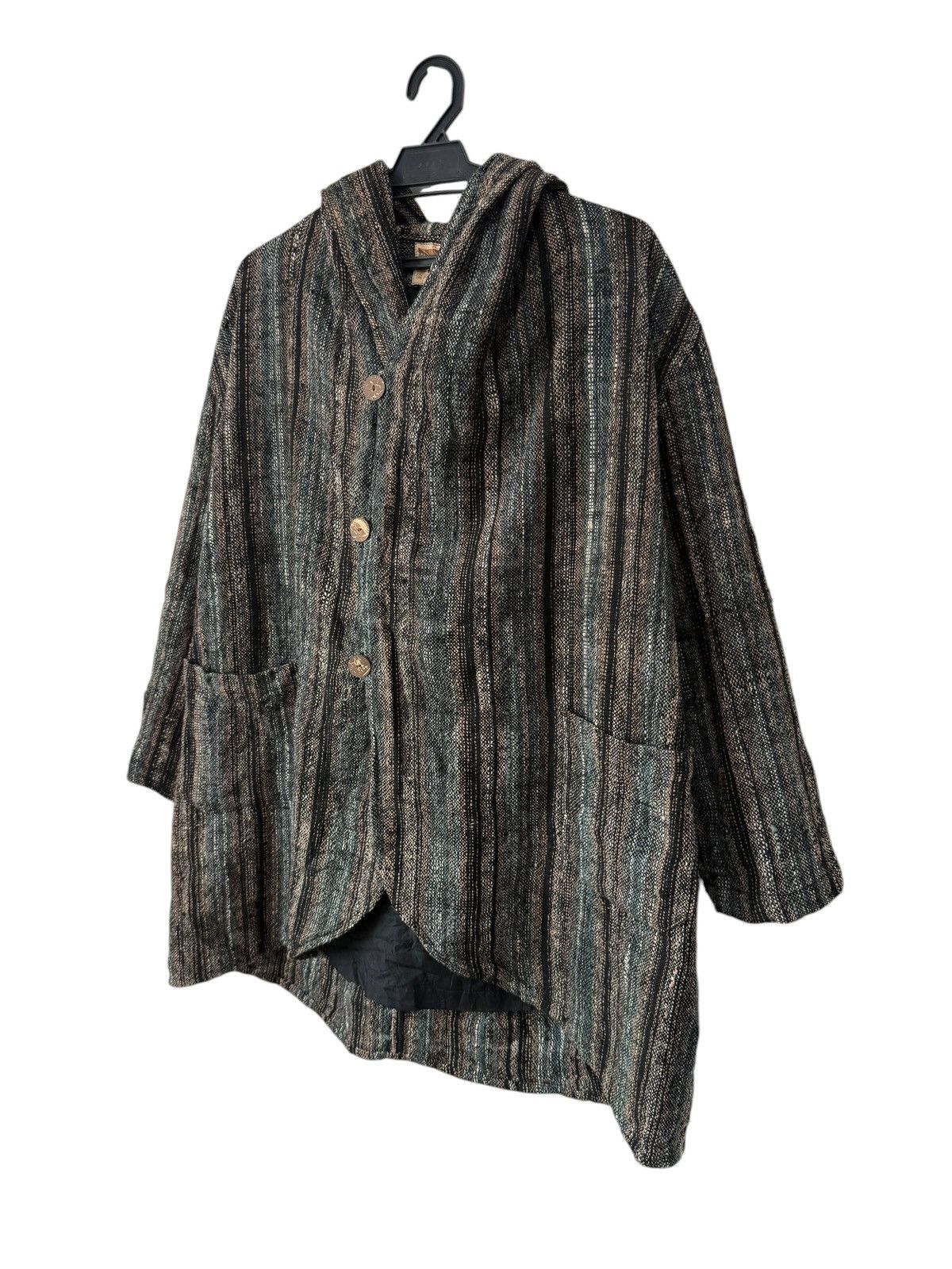Japanese Brand JAPAN DESIGNER RYE OVERSIZED EARTH TEXTURE TONE HOODEDJACKET Size US M / EU 48-50 / 2 - 3 Thumbnail