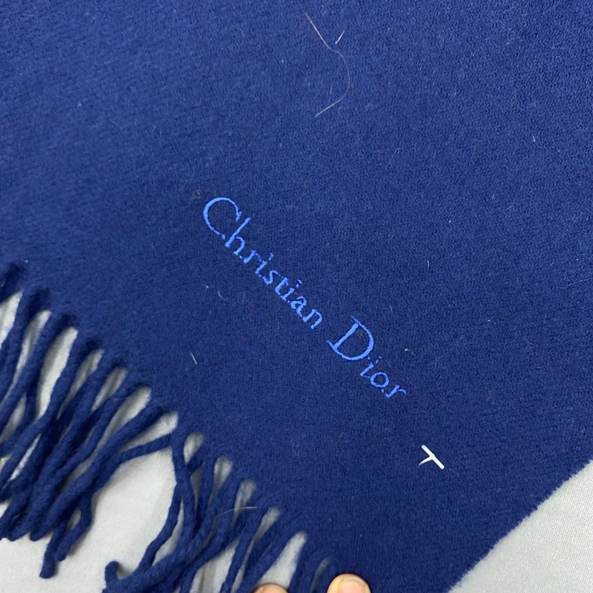 Christian Dior Monsieur Vintage Christian Dior Scarf Muffler Wool Fringe Scarves Size ONE SIZE - 4 Thumbnail