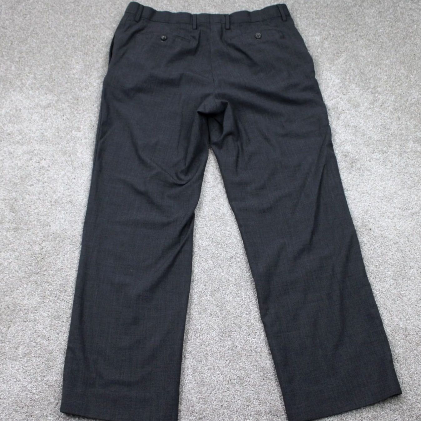 Banana Republic Banana Republic Pants Mens 35x32 Gray Wool Stretch Flat Front Dress Pants Regular Rise Front Front Flat Front Pockets City Preppy Mens Size US 35 - 6 Thumbnail