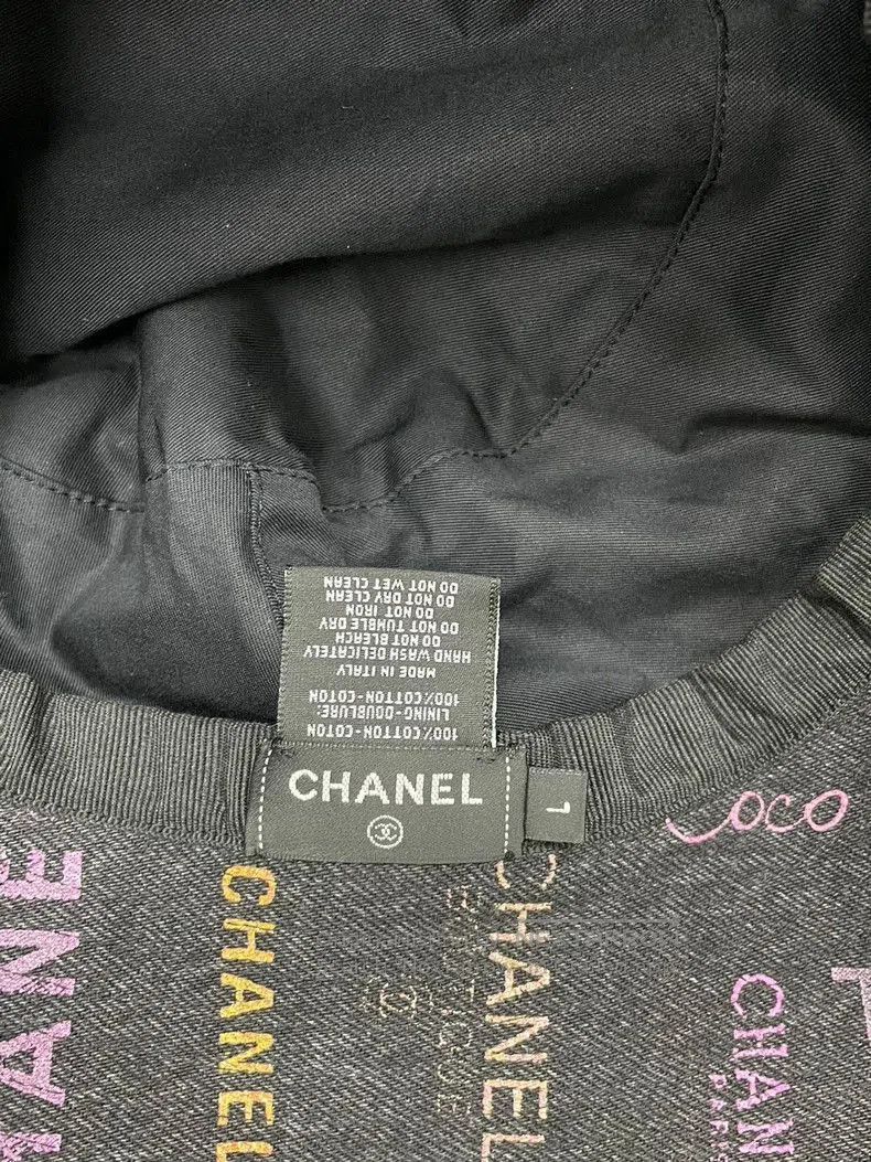 Chanel Chanel Logo Graffiti Denim Bucket Hat. Size ONE SIZE - 5 Thumbnail
