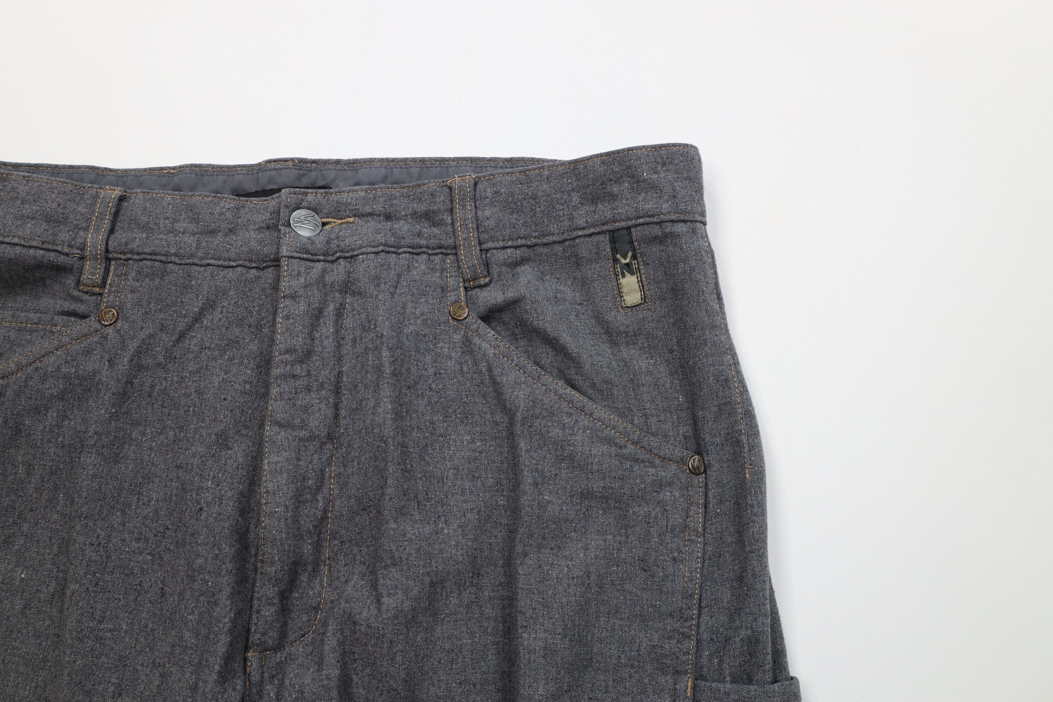 Vintage Vintage 90s Streetwear Gabardine Baggy Wide Leg Pants Gray Size US 38 / EU 54 - 7 Thumbnail