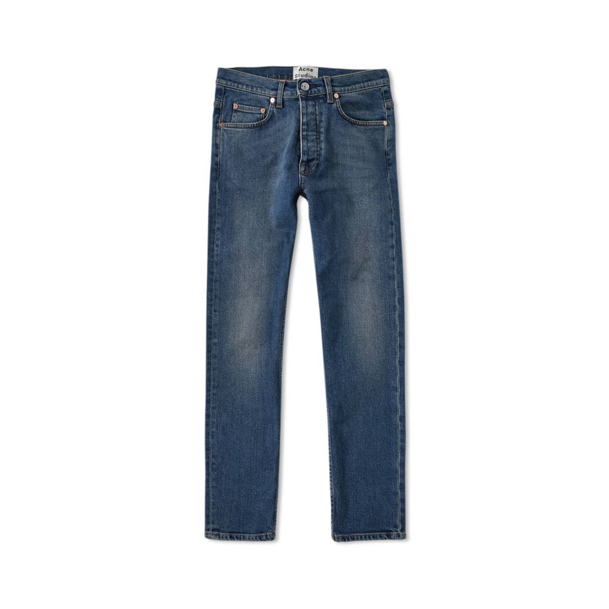 image of Acne Studios Town Stretch Vintage Washed Indigo Skinny Jeans in Blue, Men's (Size 31)