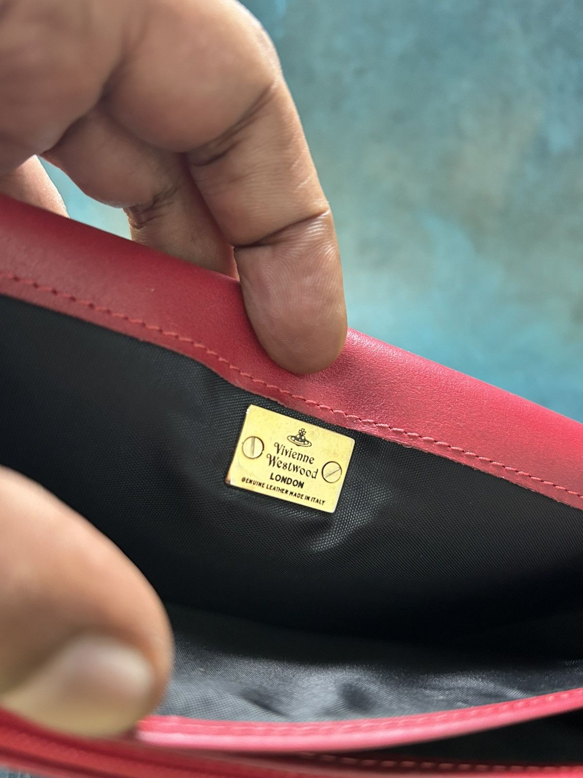 Vivienne Westwood London Embossed Monogram Orb Red Long Zip Wallet Size ONE SIZE - 6 Thumbnail