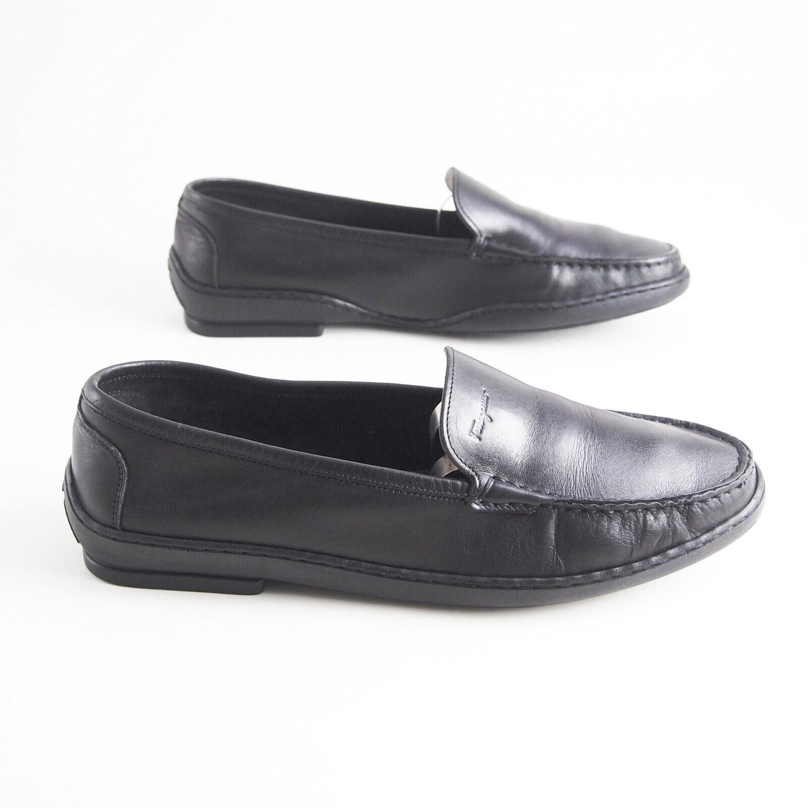 Salvatore Ferragamo Ferragamo Loafers Black Leather Womens EU 39 US 8.5 C Size US 8.5 / IT 38.5 - 5 Thumbnail