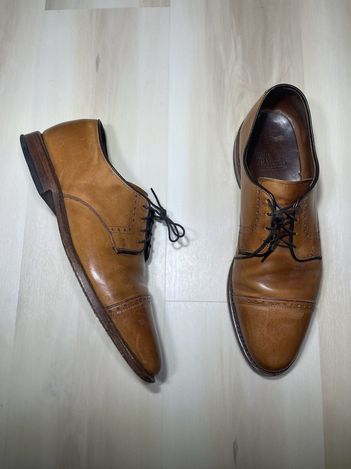Allen Edmonds Allen Edmonds Clifton Cap Toe Derby Shoes Walnut Sz 10.5 D Size US 10.5 / EU 43-44 - 1 Thumbnail