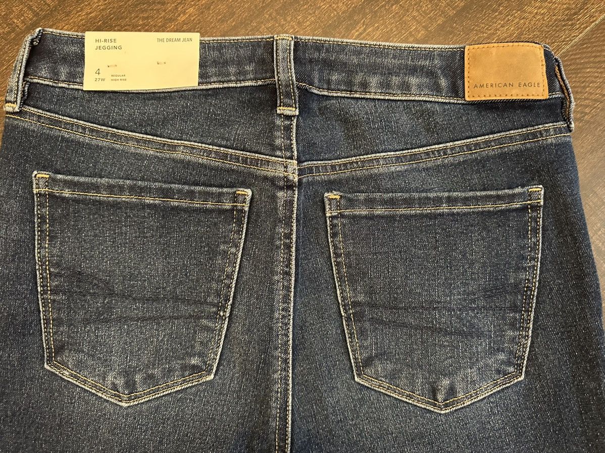 American Eagle Outfitters NWT American Eagle Hi-Rise Jeggings Dark Blue-Sz 4 (29x27.5) Size 29" - 12 Thumbnail