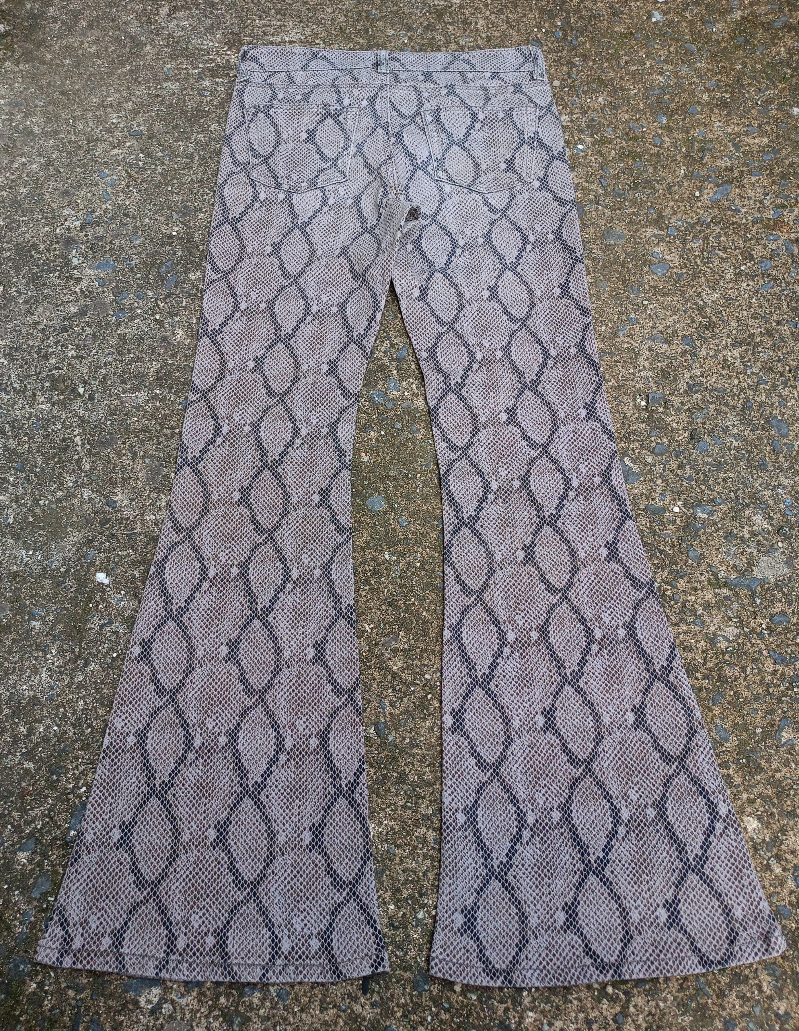 If Six Was Nine × Japanese Brand ENVYM Snake Flared pants Size US 28 / EU 44 - 4 Thumbnail