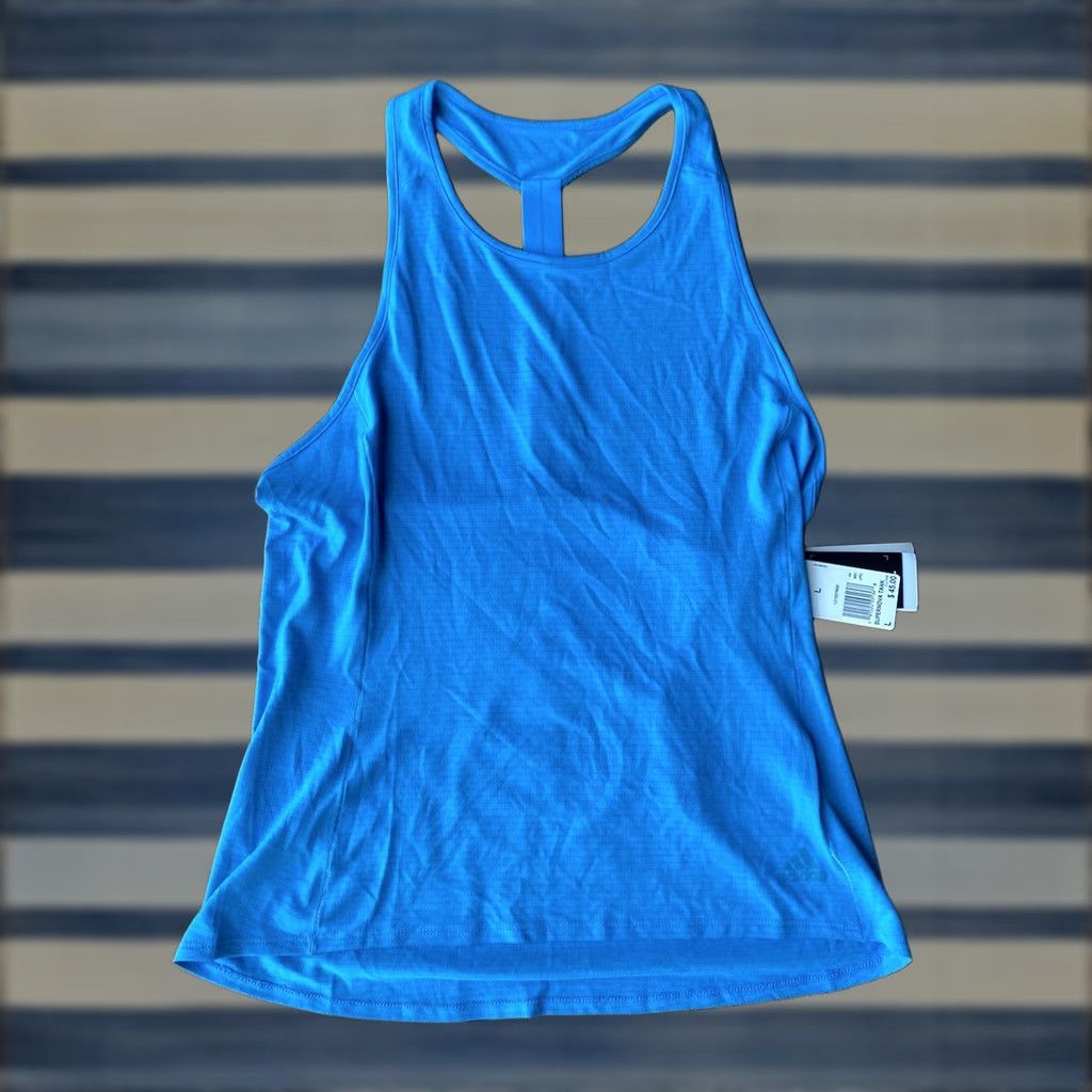 Adidas Adidas Women's Climalite Supernova Tank Top Sleeveless Blue L Running Athletic Shirt Size L / US 10 / IT 46 - 1 Thumbnail