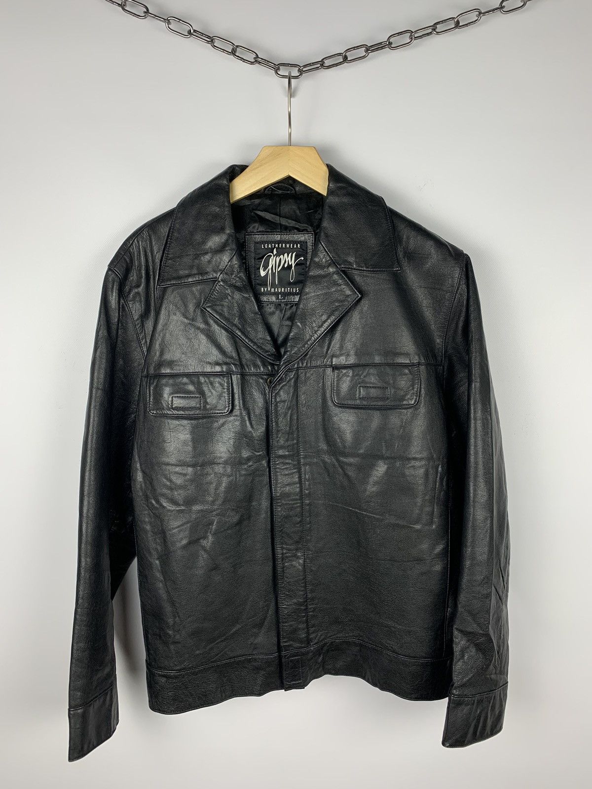 Genuine Leather Vintage Gipsy Avant Garde Leather Jacket Japanese Style Rare Size US L / EU 52-54 / 3 - 1 Thumbnail
