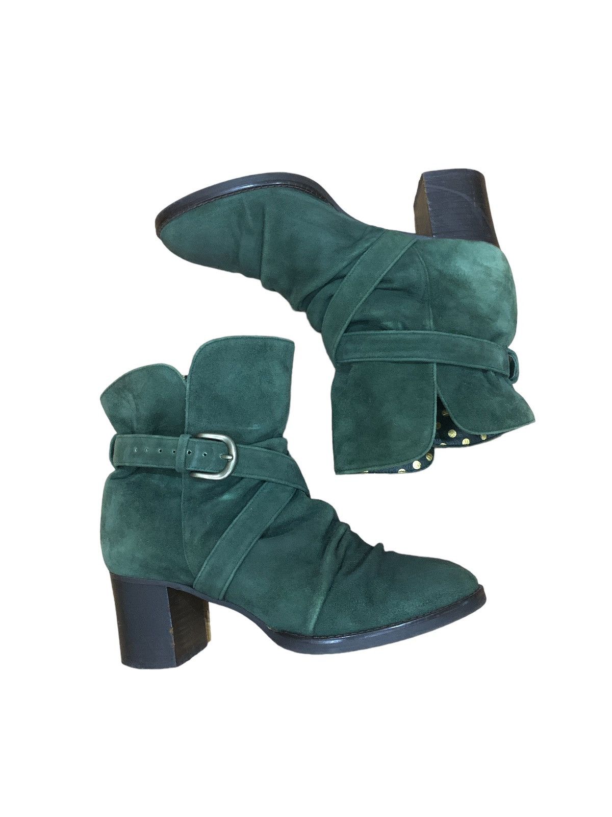 Issey Miyake TSUMORI CHISATO LACES SHEARLINGS ANKLE BOOTS Size US 8.5 / IT 38.5 - 5 Thumbnail